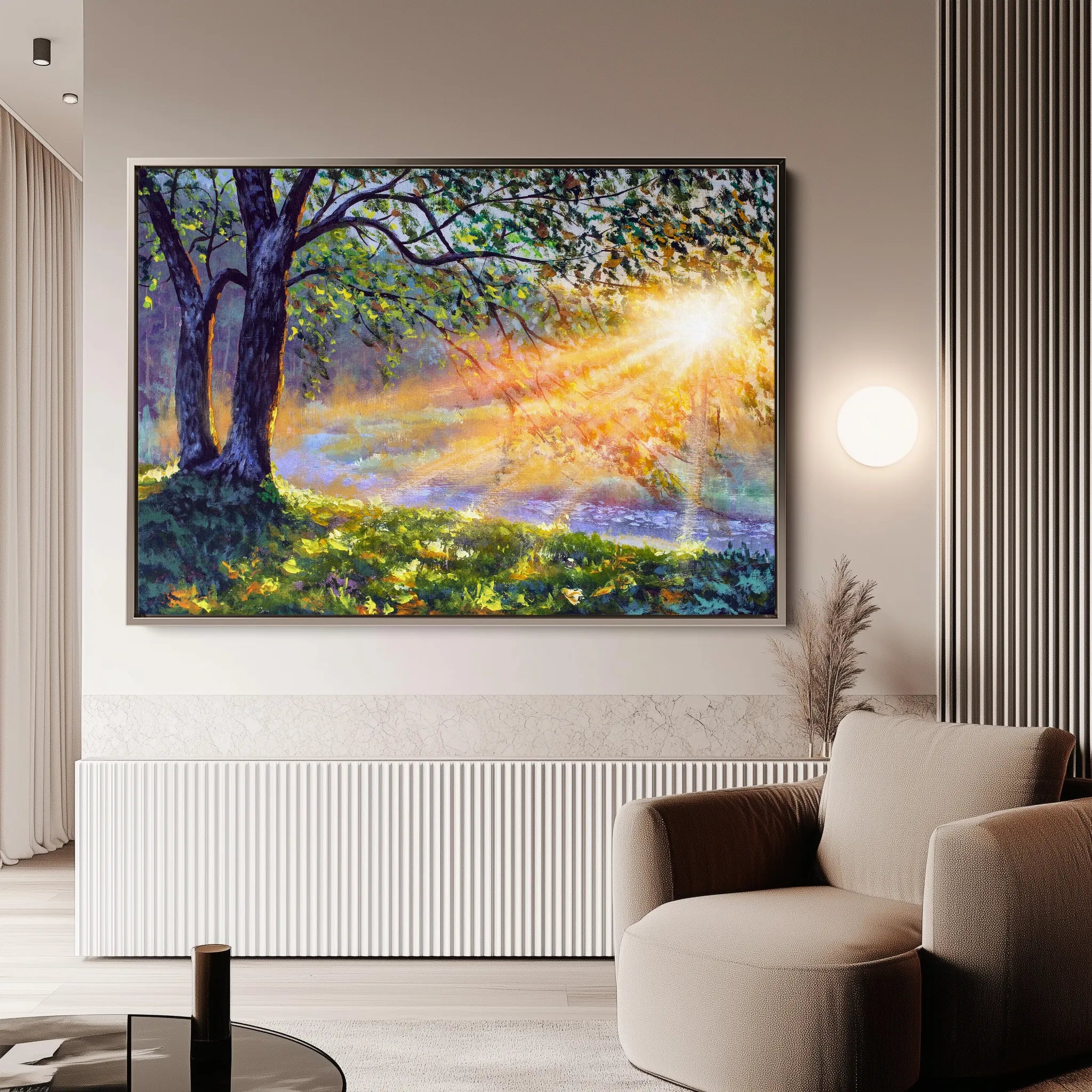 Landscape 131 Canvas Art 60 x 40 cm / Black