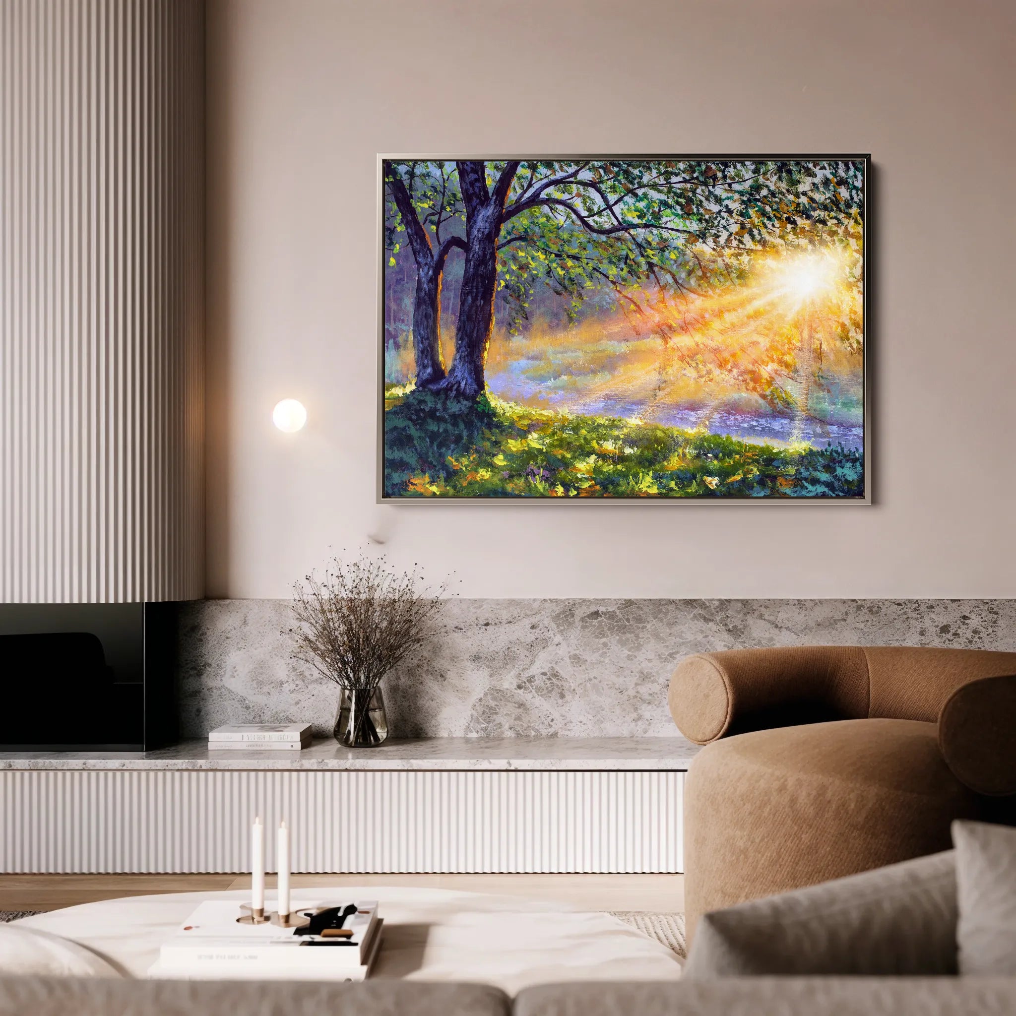 Landscape 131 Canvas Art 60 x 40 cm / Black