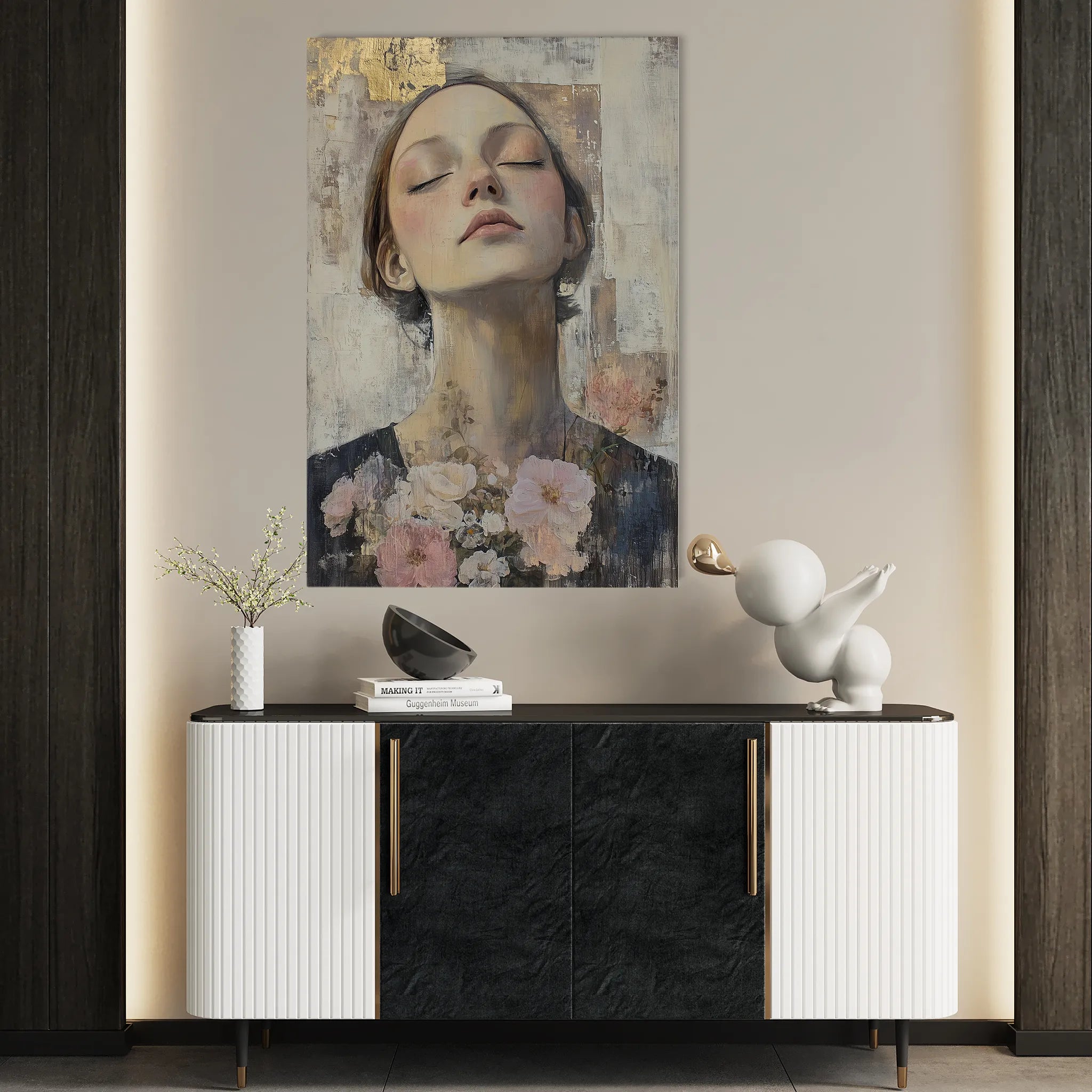 Portrait 131 Canvas Art 60 x 40 cm / Black