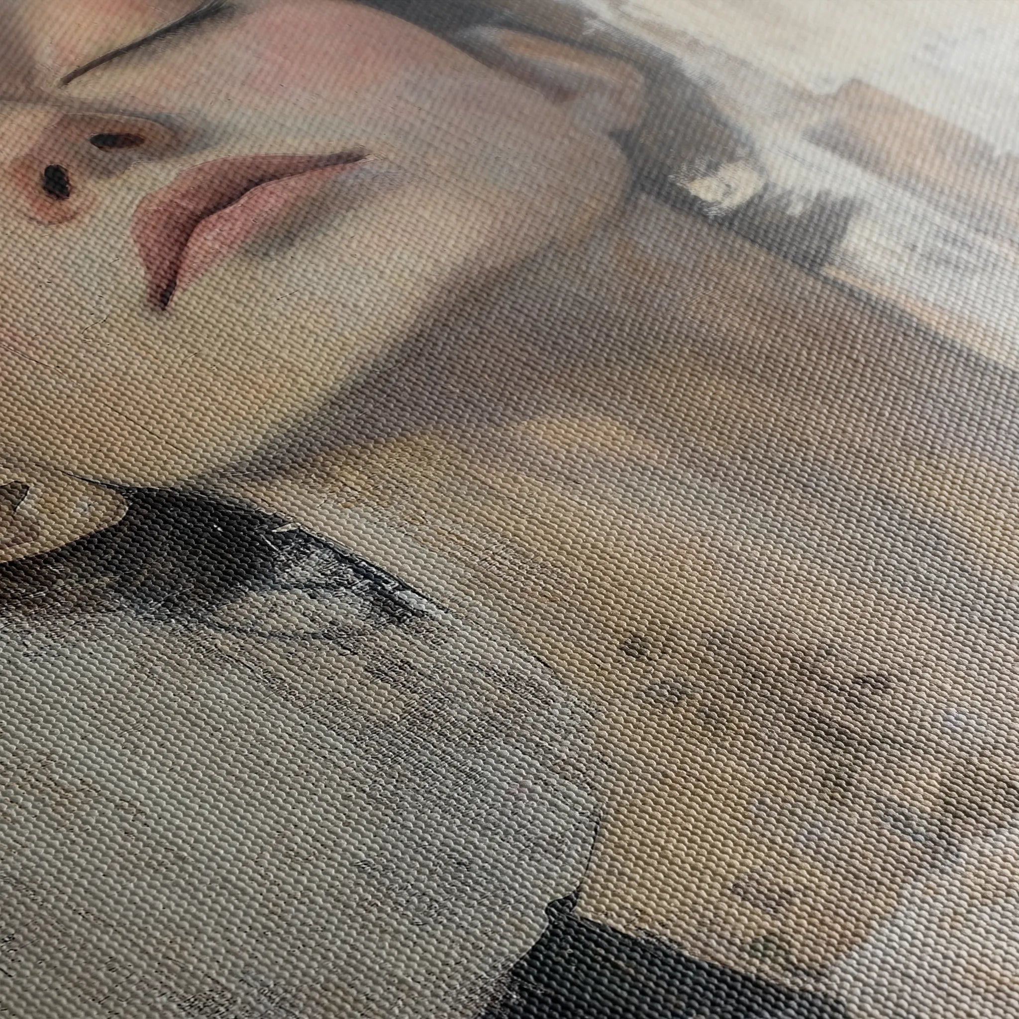 Portrait 131 Canvas Art 60 x 40 cm / Black