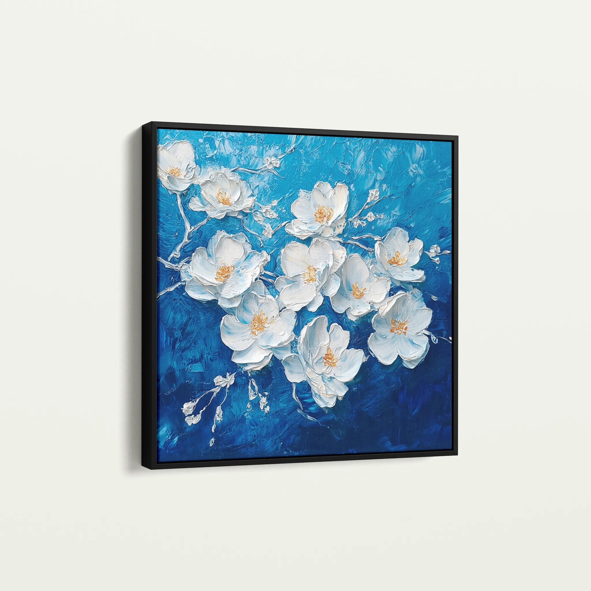 Floral 1316 Canvas Art 60 x 60 cm / Black