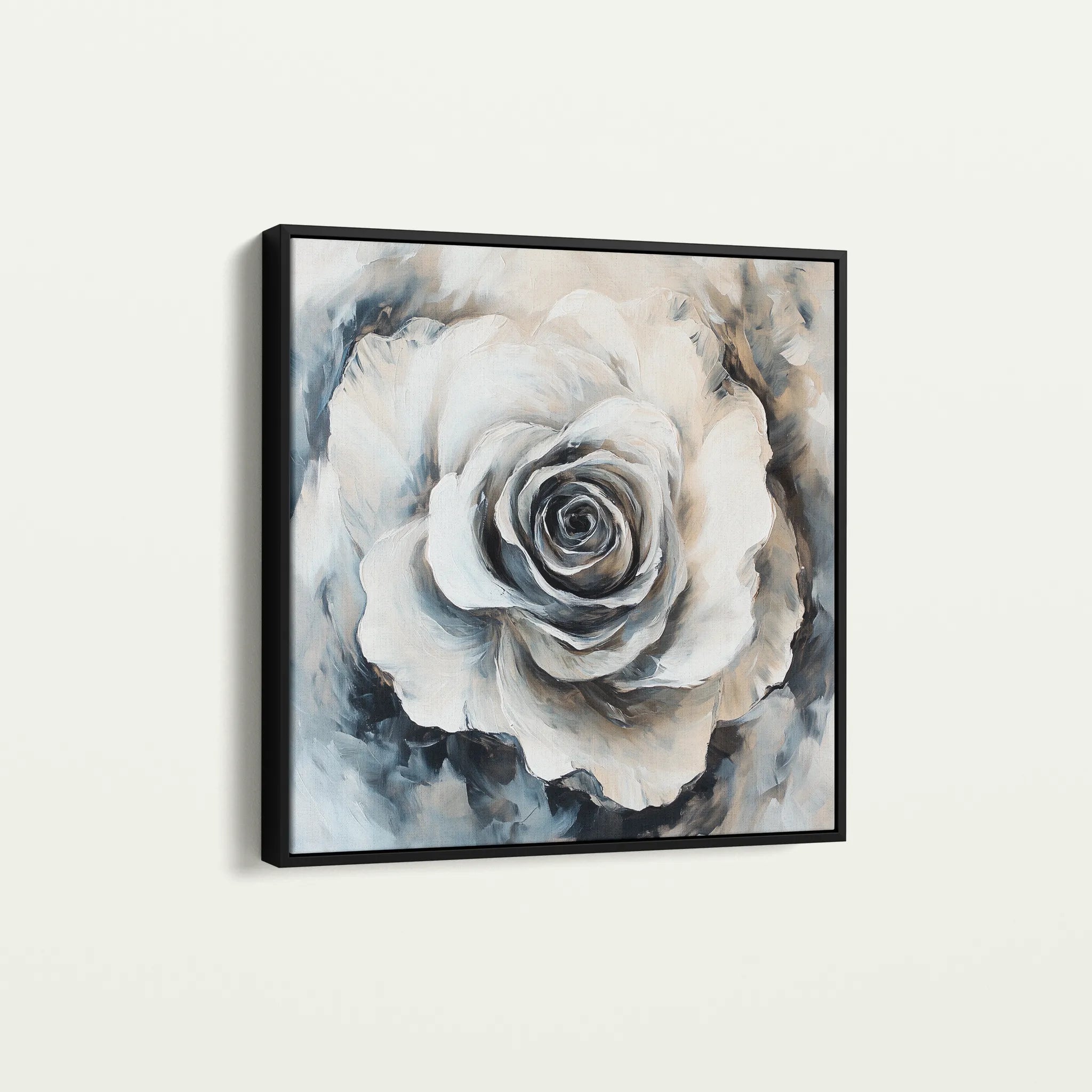 Floral 1318 Canvas Art 60 x 60 cm / Black