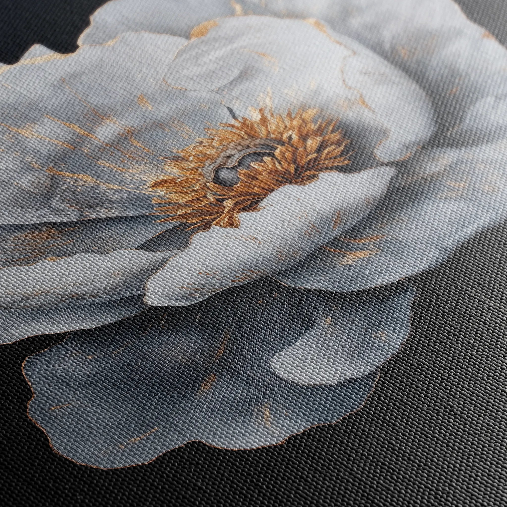Floral 1319 Canvas Art 60 x 60 cm / Black