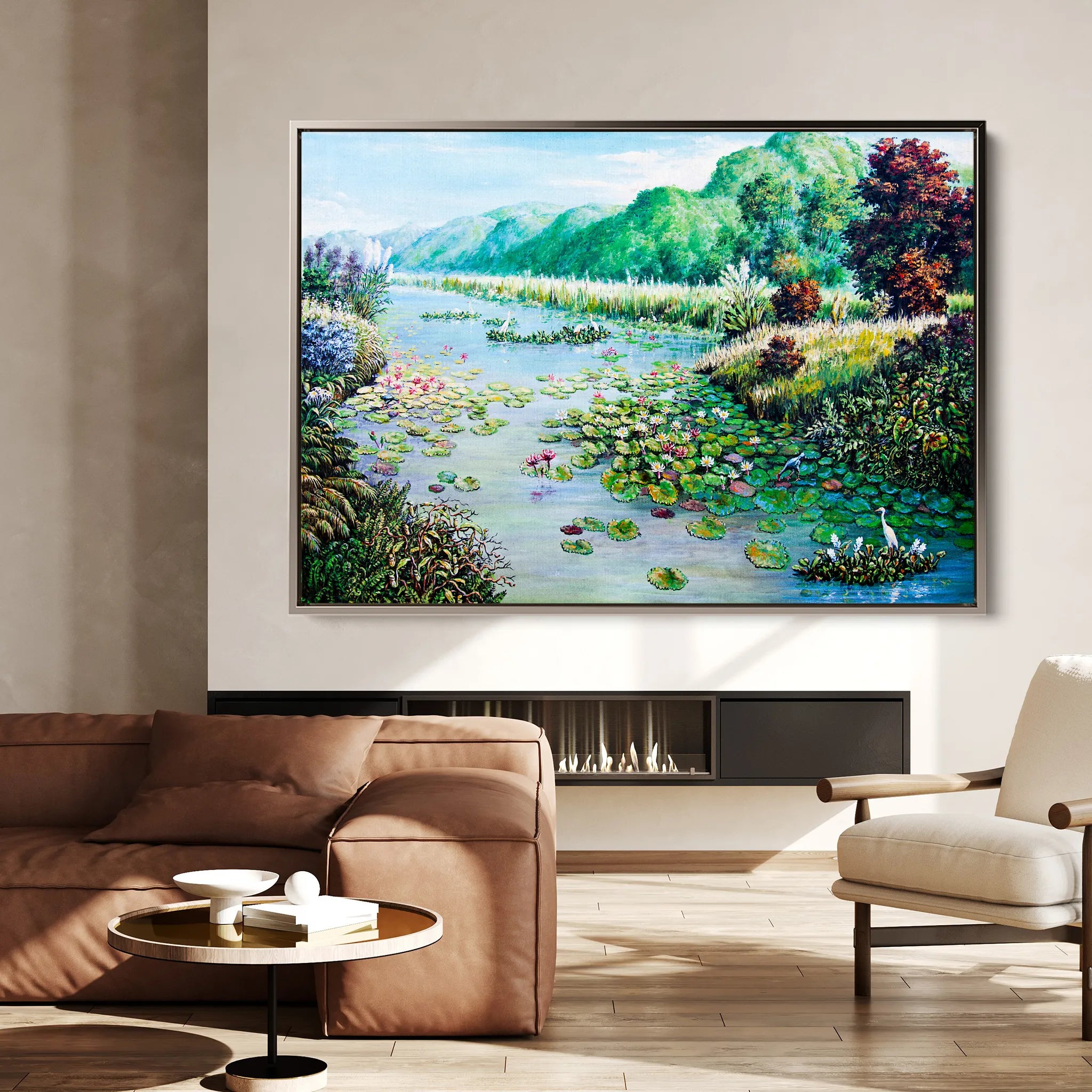 Landscape 132 Canvas Art 60 x 40 cm / Black