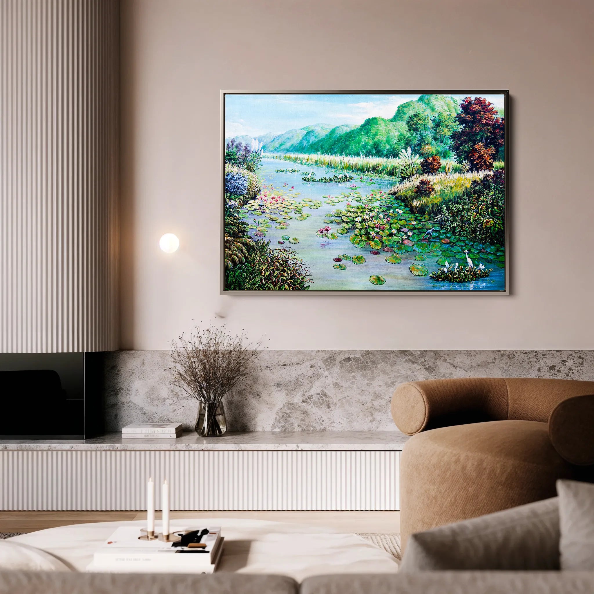 Landscape 132 Canvas Art 60 x 40 cm / Black