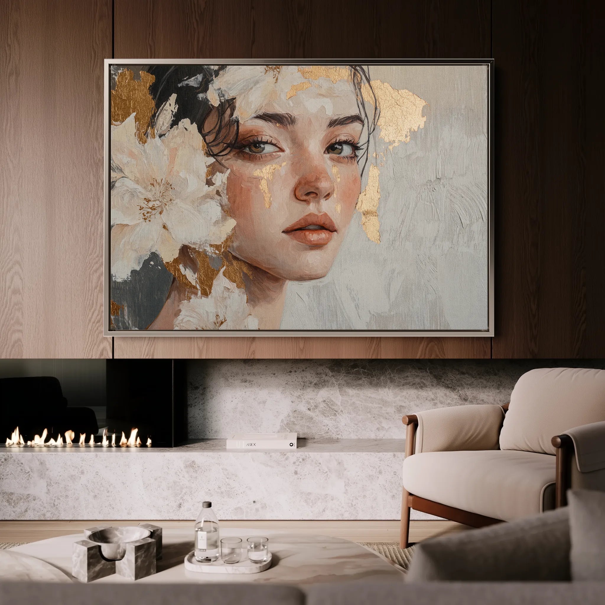 Portrait 132 Canvas Art 60 x 40 cm / Black