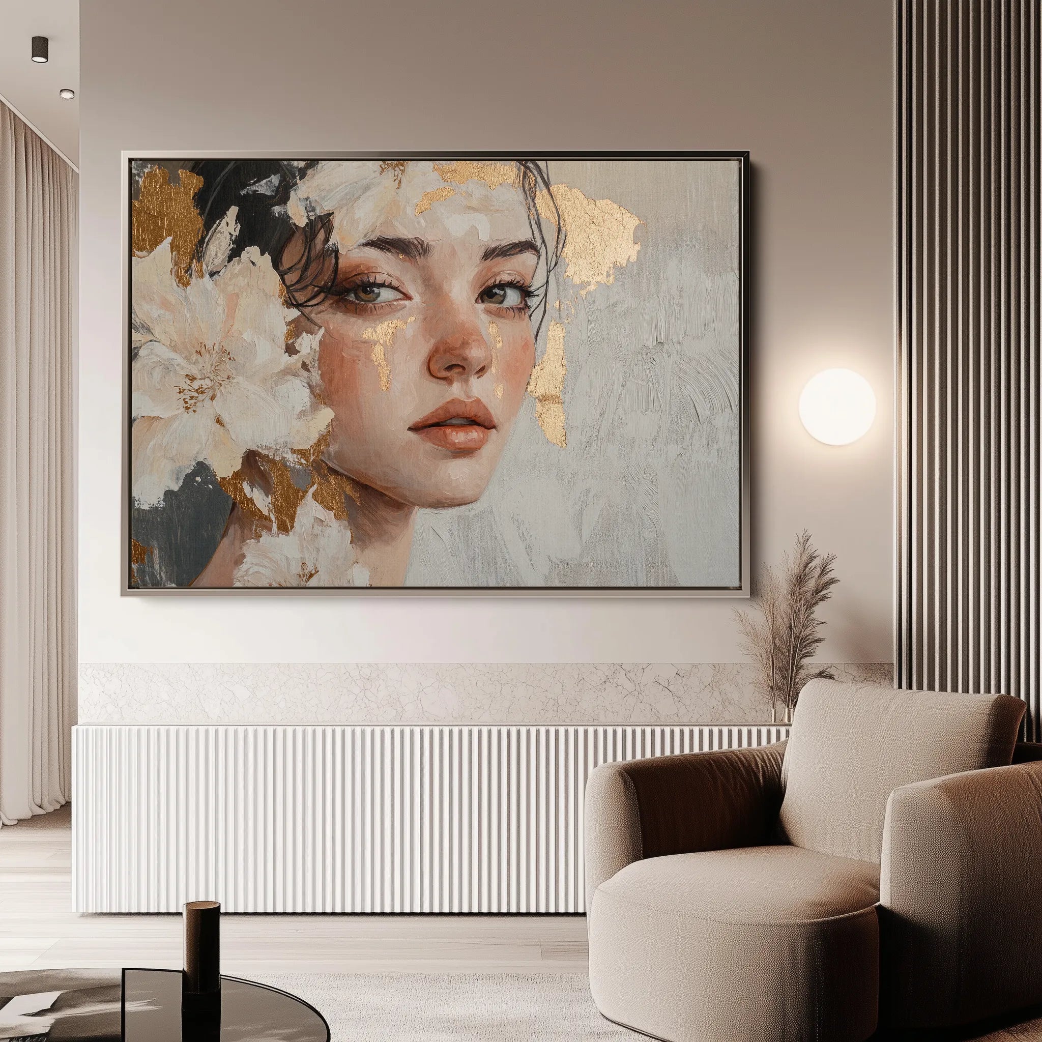 Portrait 132 Canvas Art 60 x 40 cm / Black