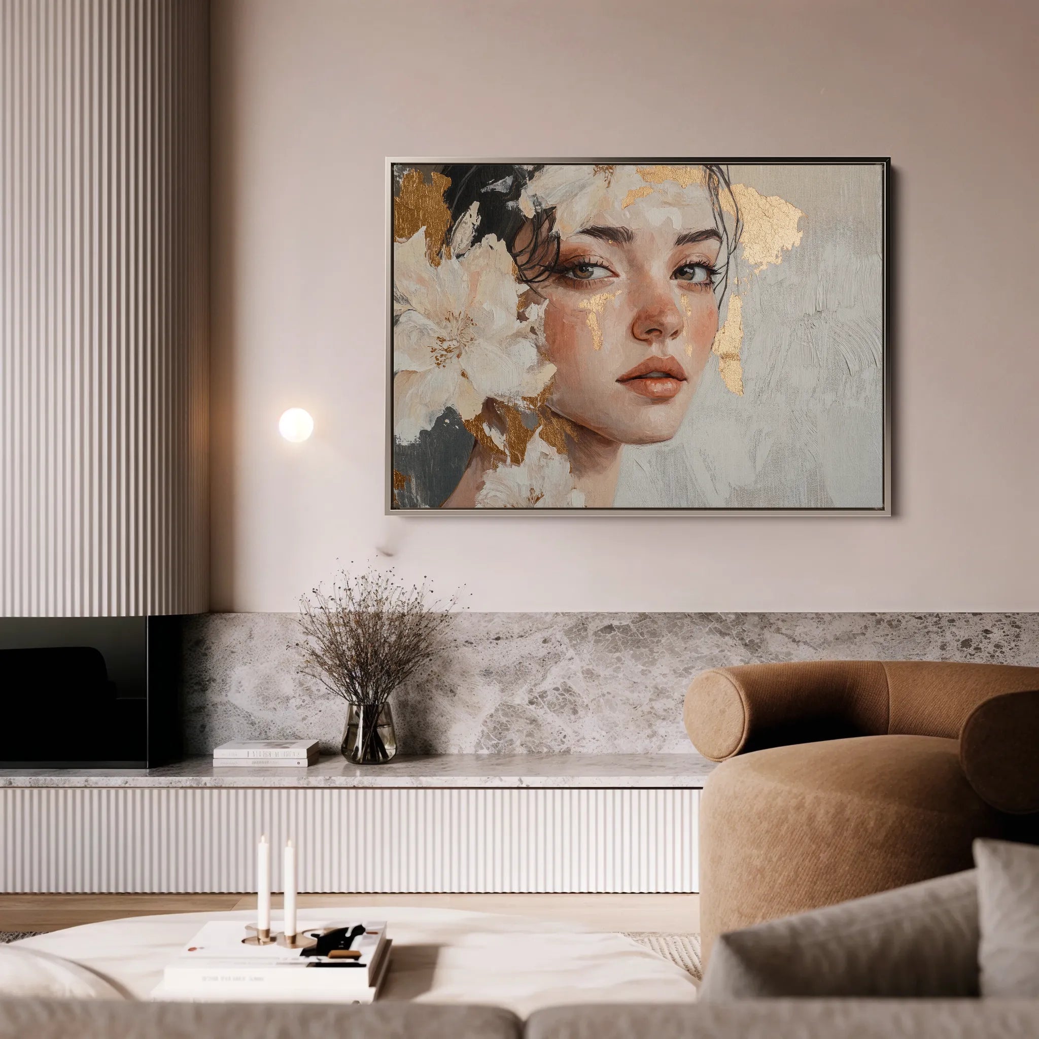 Portrait 132 Canvas Art 60 x 40 cm / Black