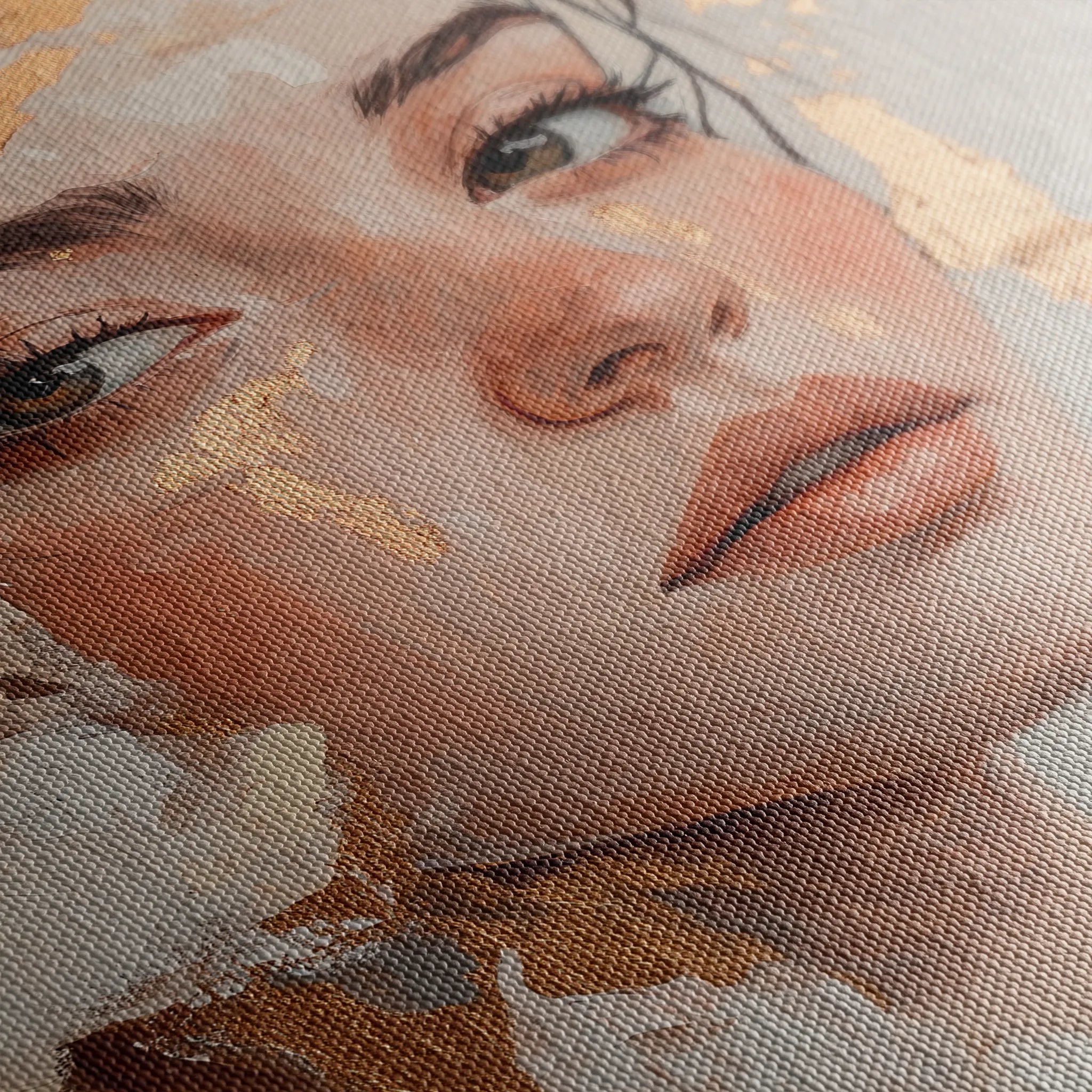Portrait 132 Canvas Art 60 x 40 cm / Black
