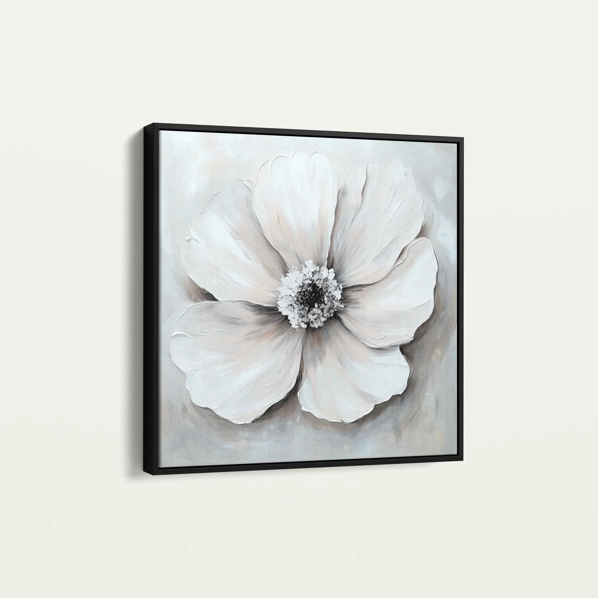 Floral 1323 Canvas Art 60 x 60 cm / Black