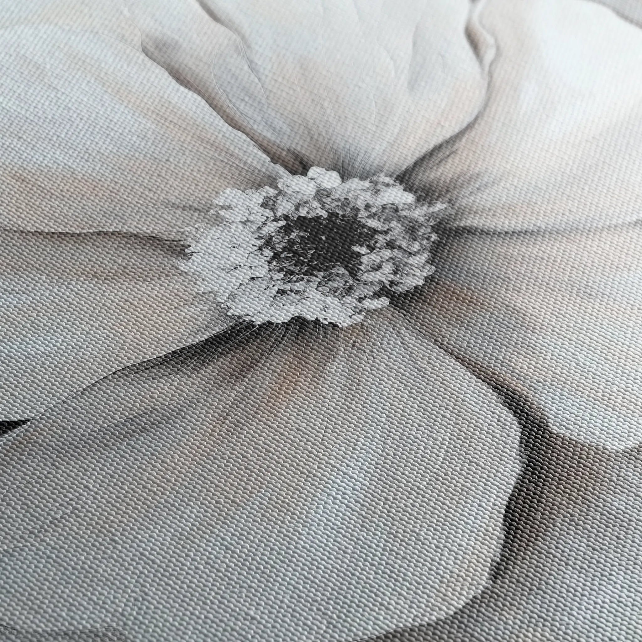 Floral 1323 Canvas Art 60 x 60 cm / Black