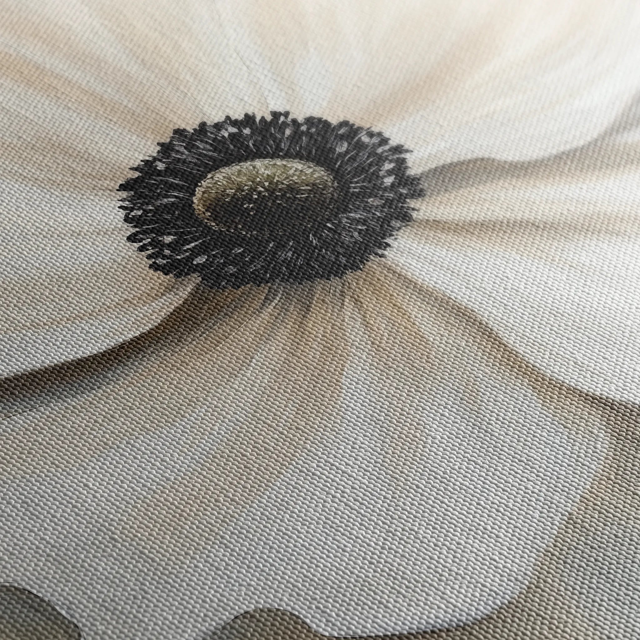 Floral 1325 Canvas Art 60 x 60 cm / Black