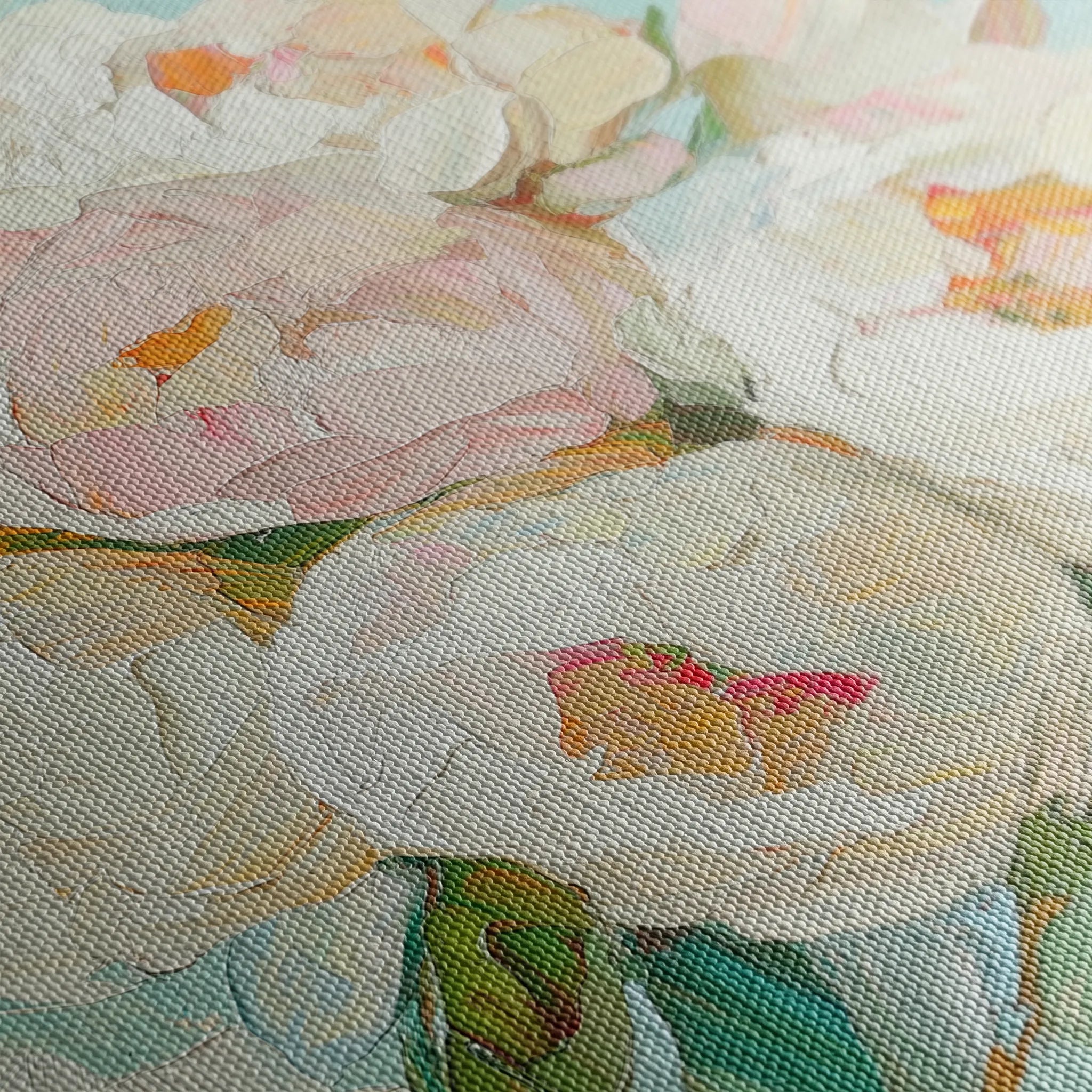 Floral 1327 Canvas Art 60 x 60 cm / Black