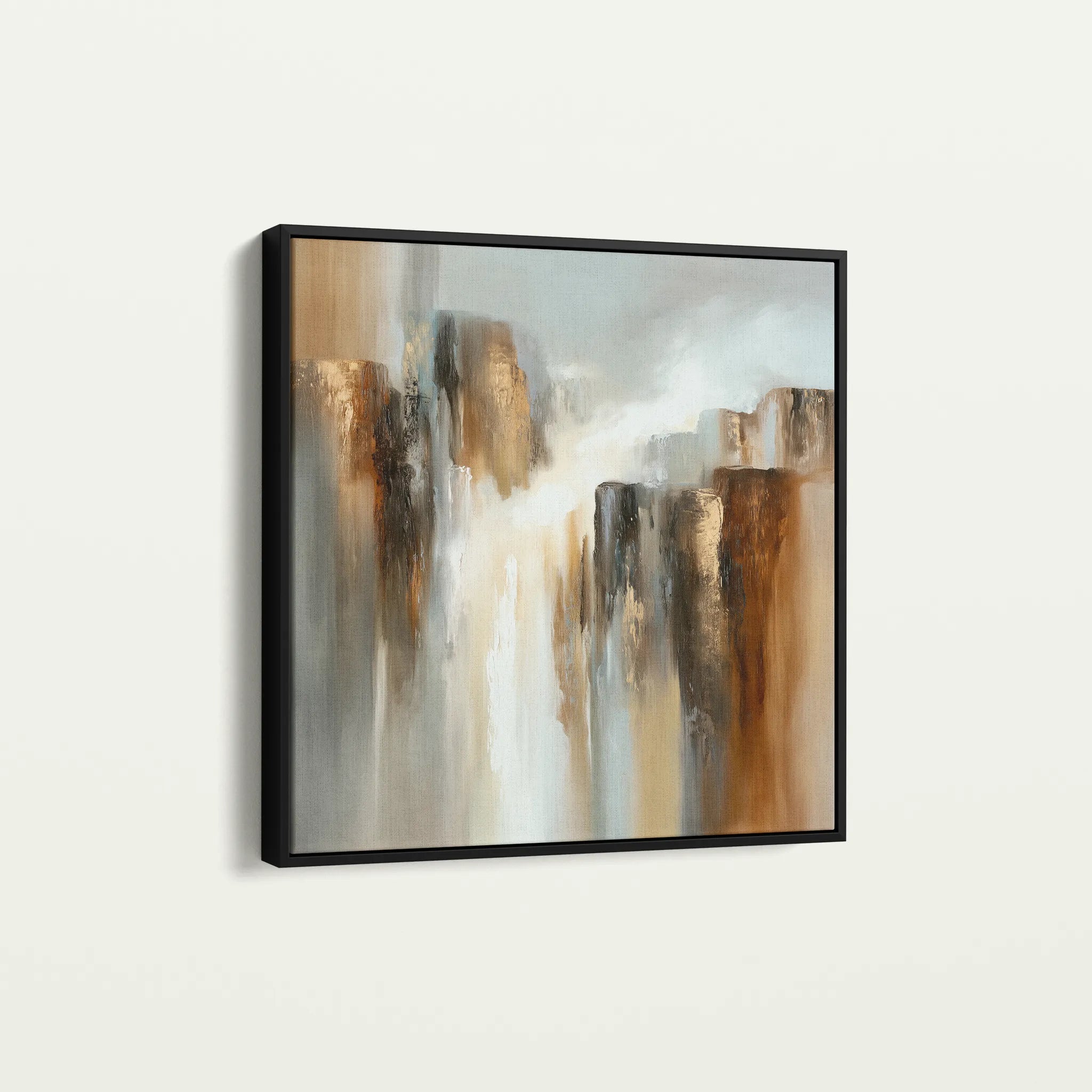 Abstract 1329 Canvas Art 60 x 60 cm / Black