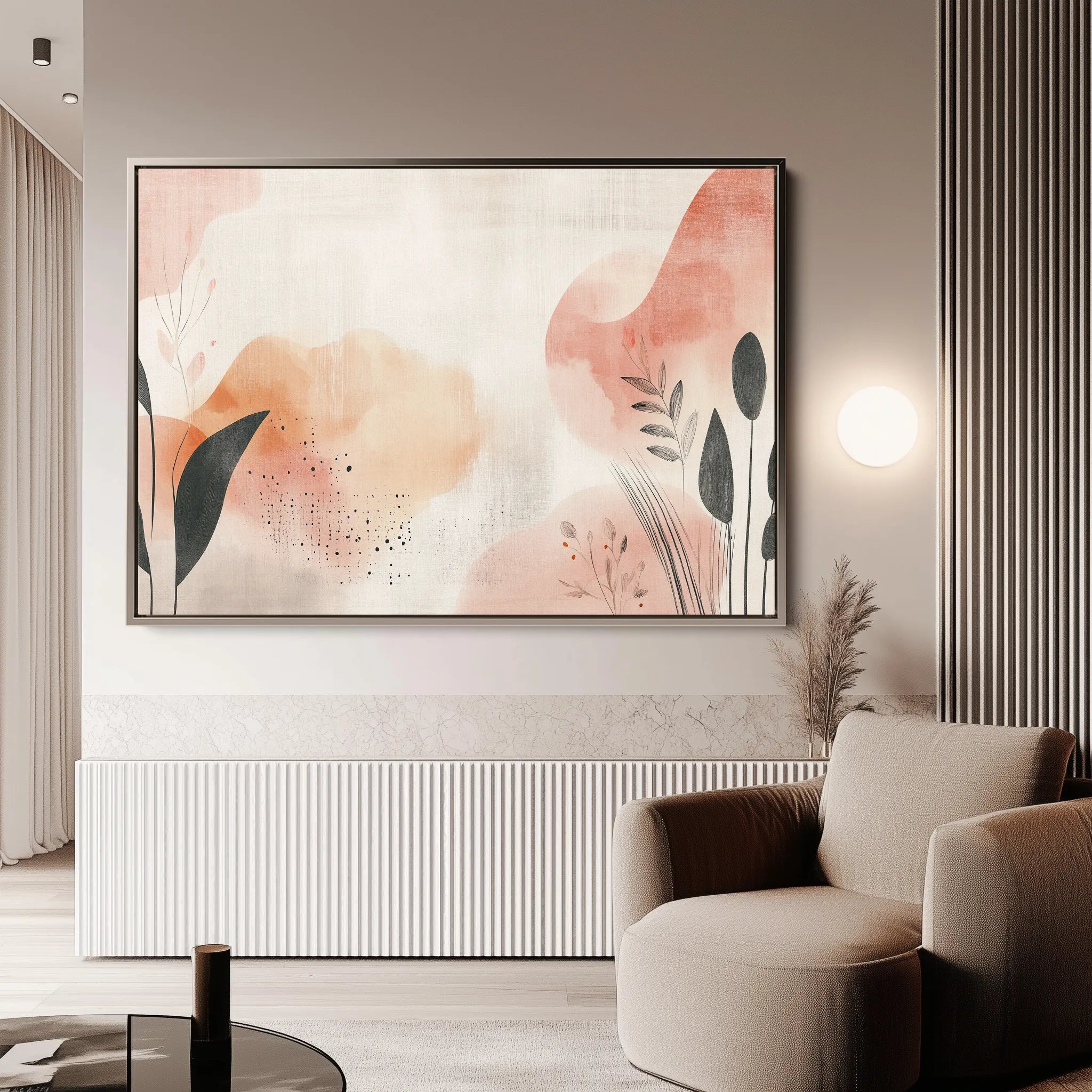 Boho 133 Canvas Art 60 x 40 cm / Black