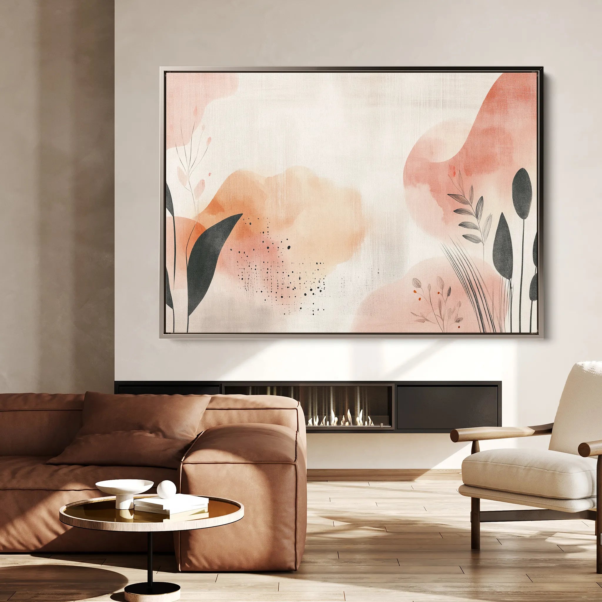 Boho 133 Canvas Art 60 x 40 cm / Black