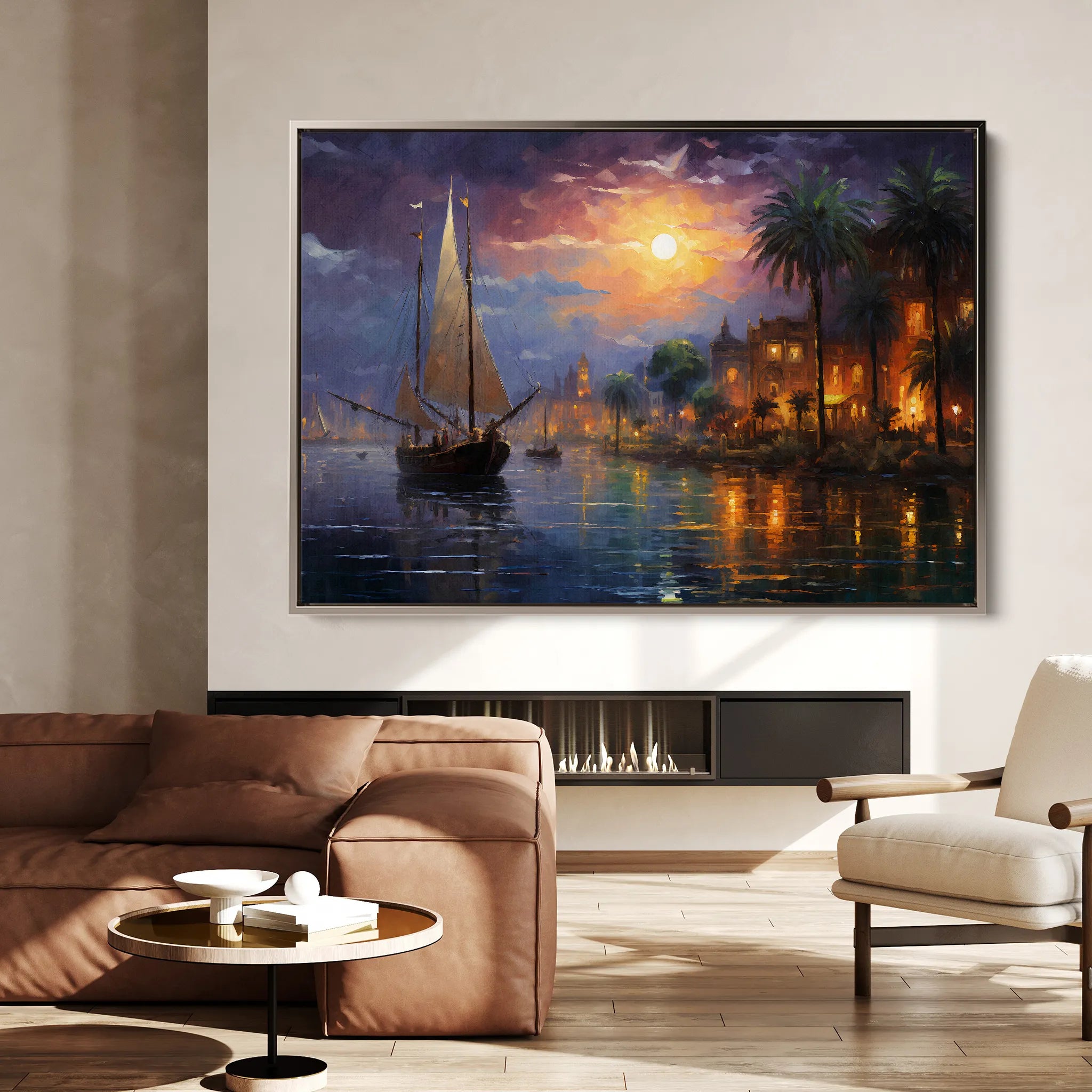 Landscape 133 Canvas Art 60 x 40 cm / Black