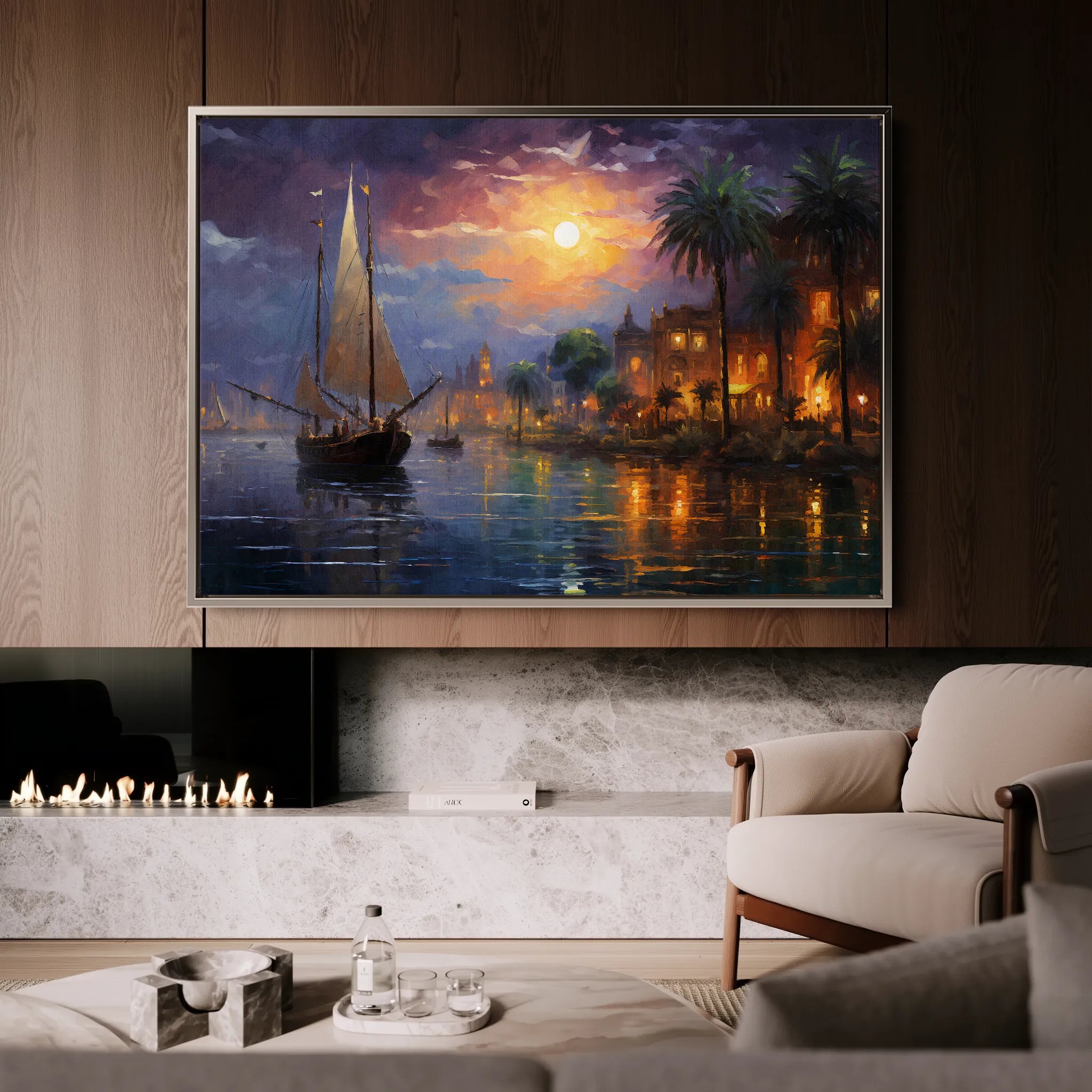 Landscape 133 Canvas Art 60 x 40 cm / Black