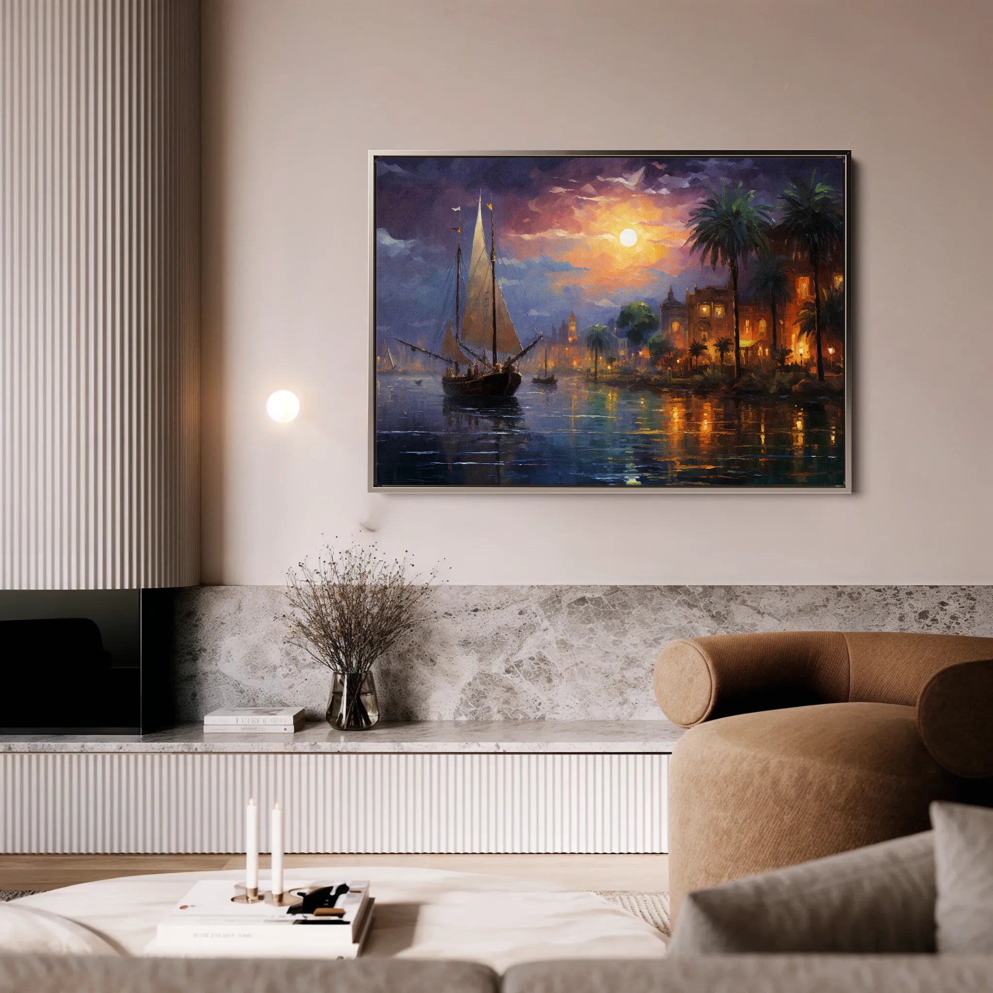 Landscape 133 Canvas Art 60 x 40 cm / Black