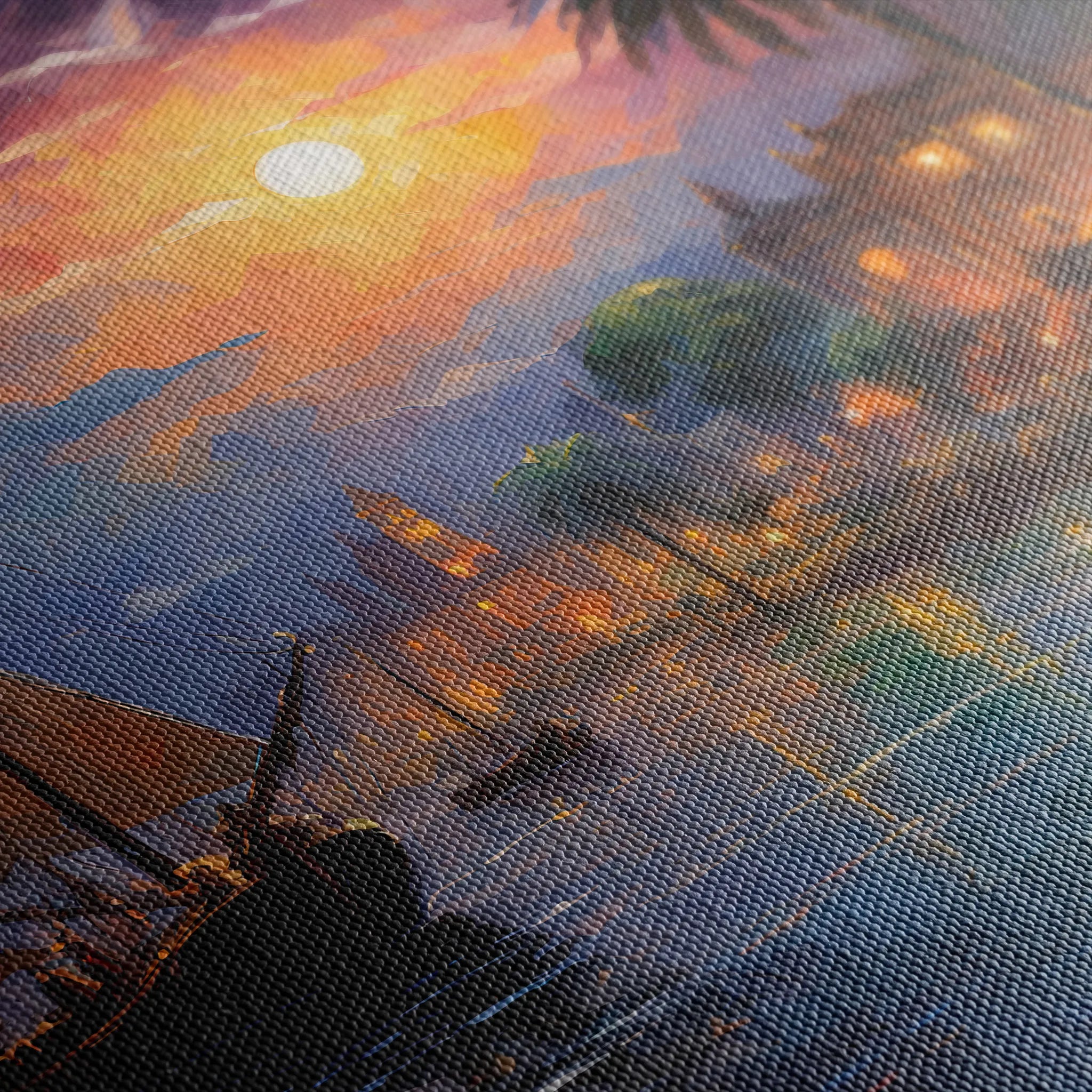 Landscape 133 Canvas Art 60 x 40 cm / Black