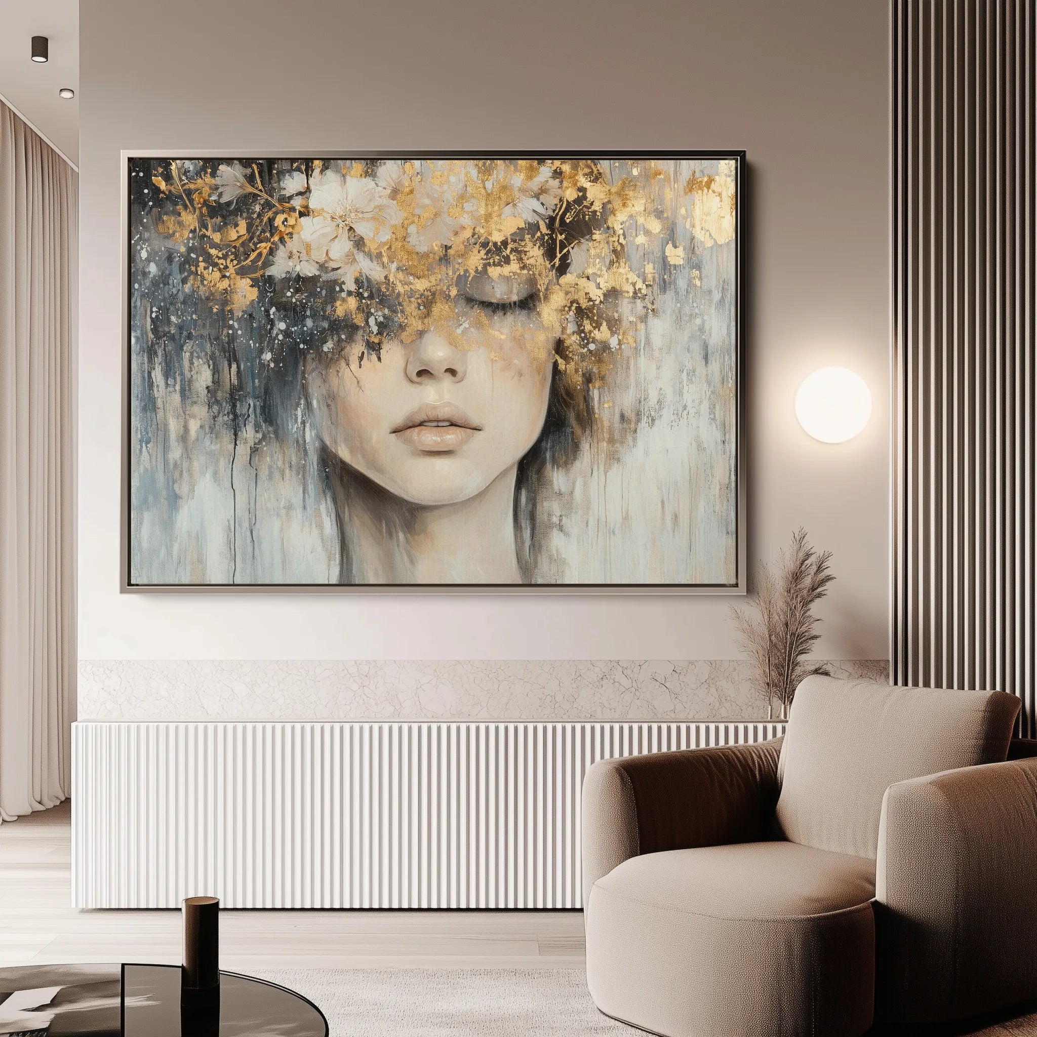 Portrait 133 Canvas Art 60 x 40 cm / Black