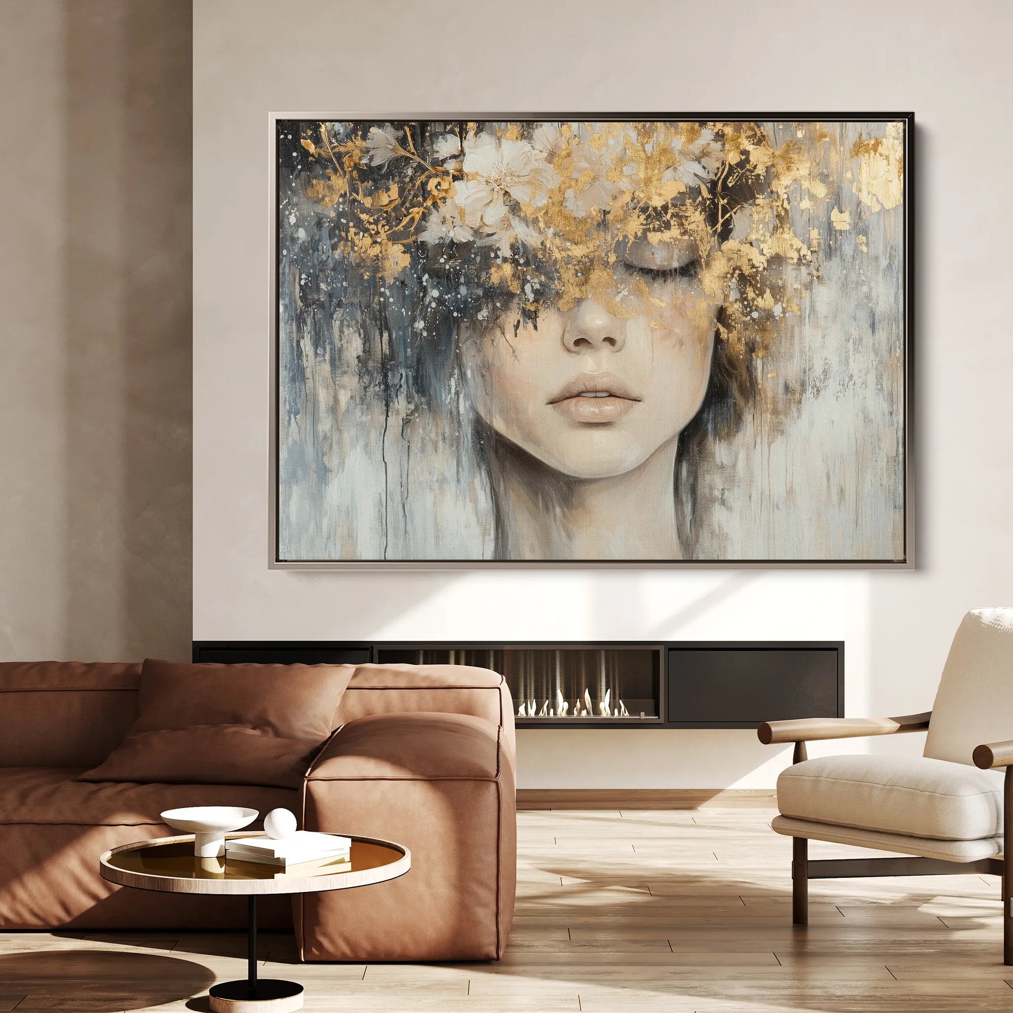 Portrait 133 Canvas Art 60 x 40 cm / Black