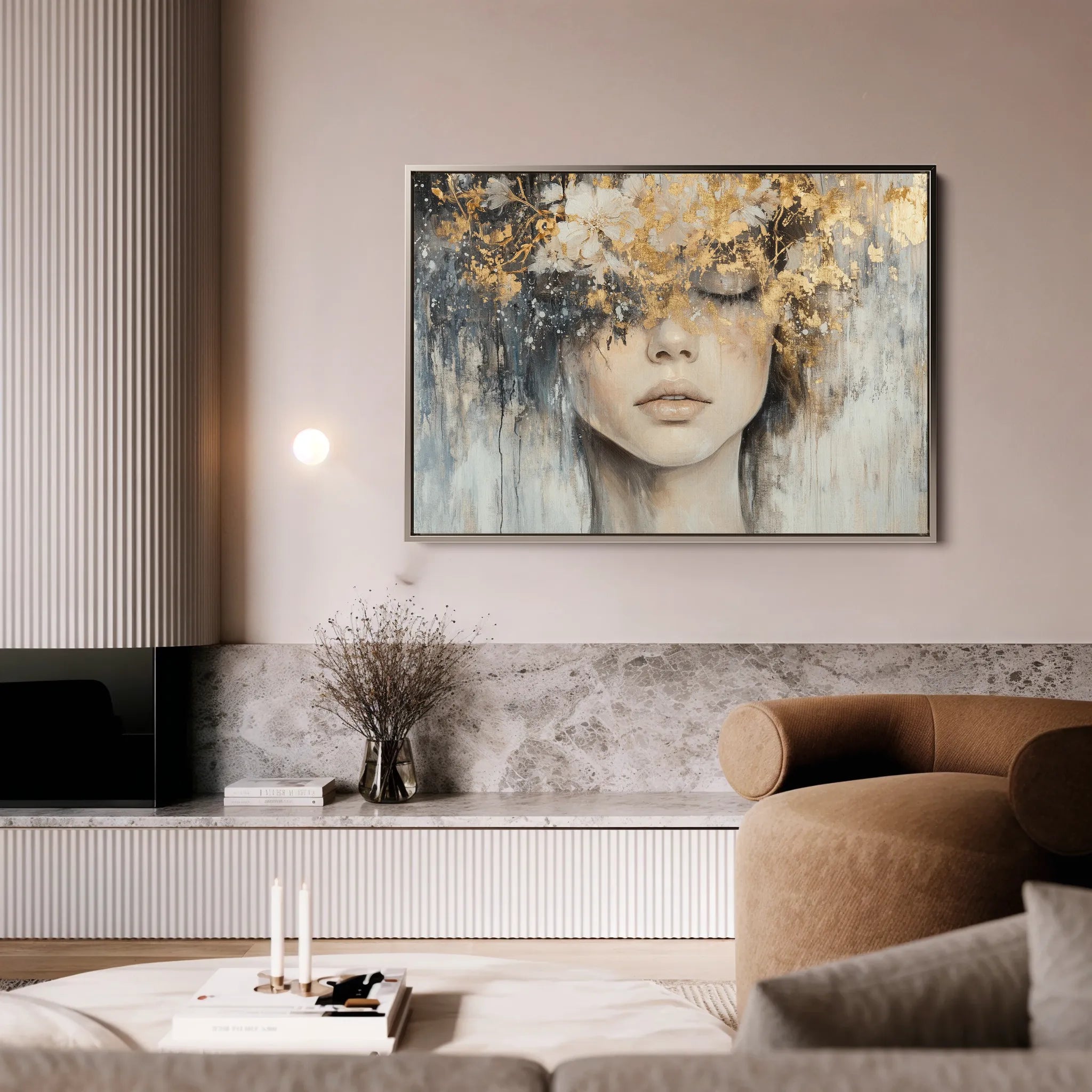 Portrait 133 Canvas Art 60 x 40 cm / Black