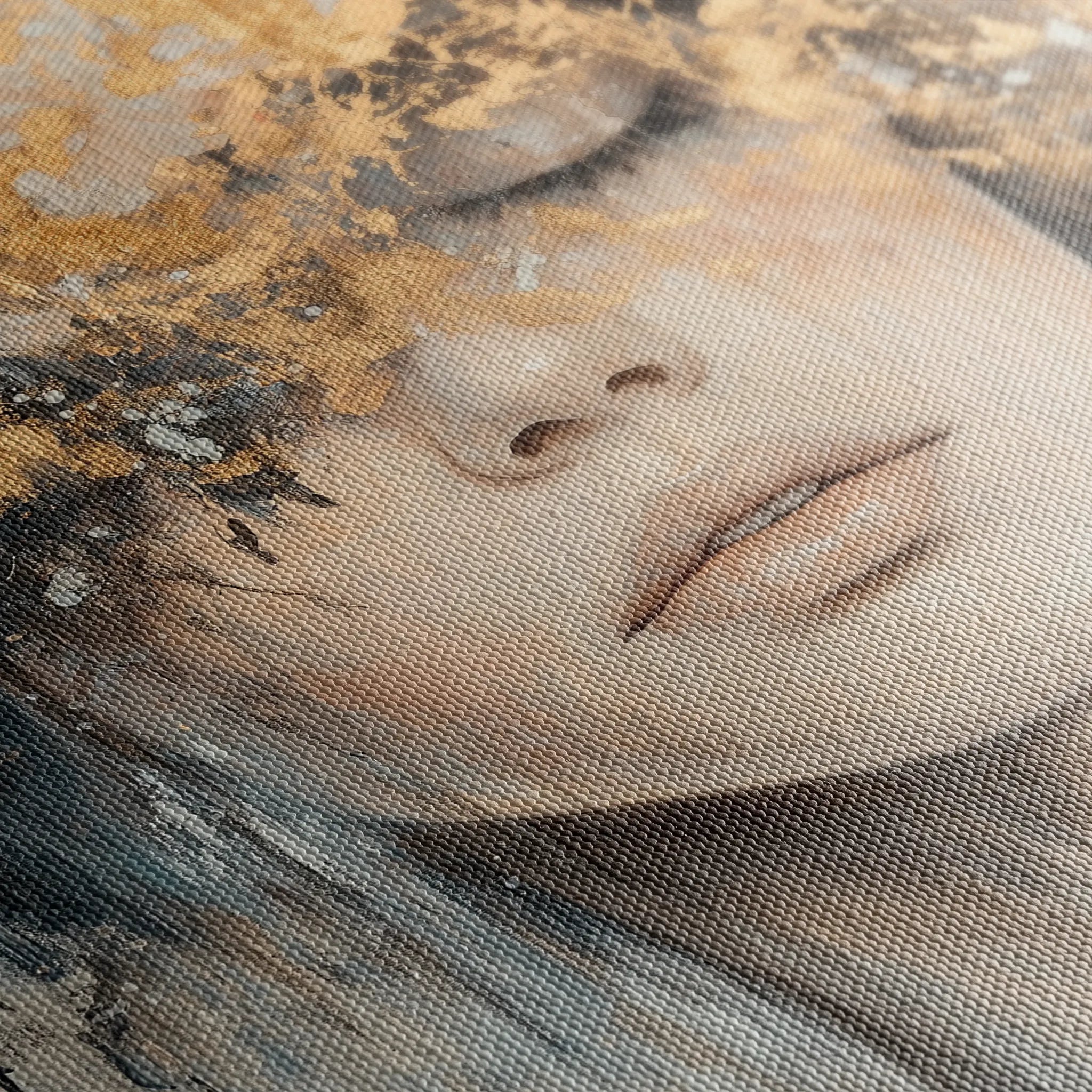 Portrait 133 Canvas Art 60 x 40 cm / Black