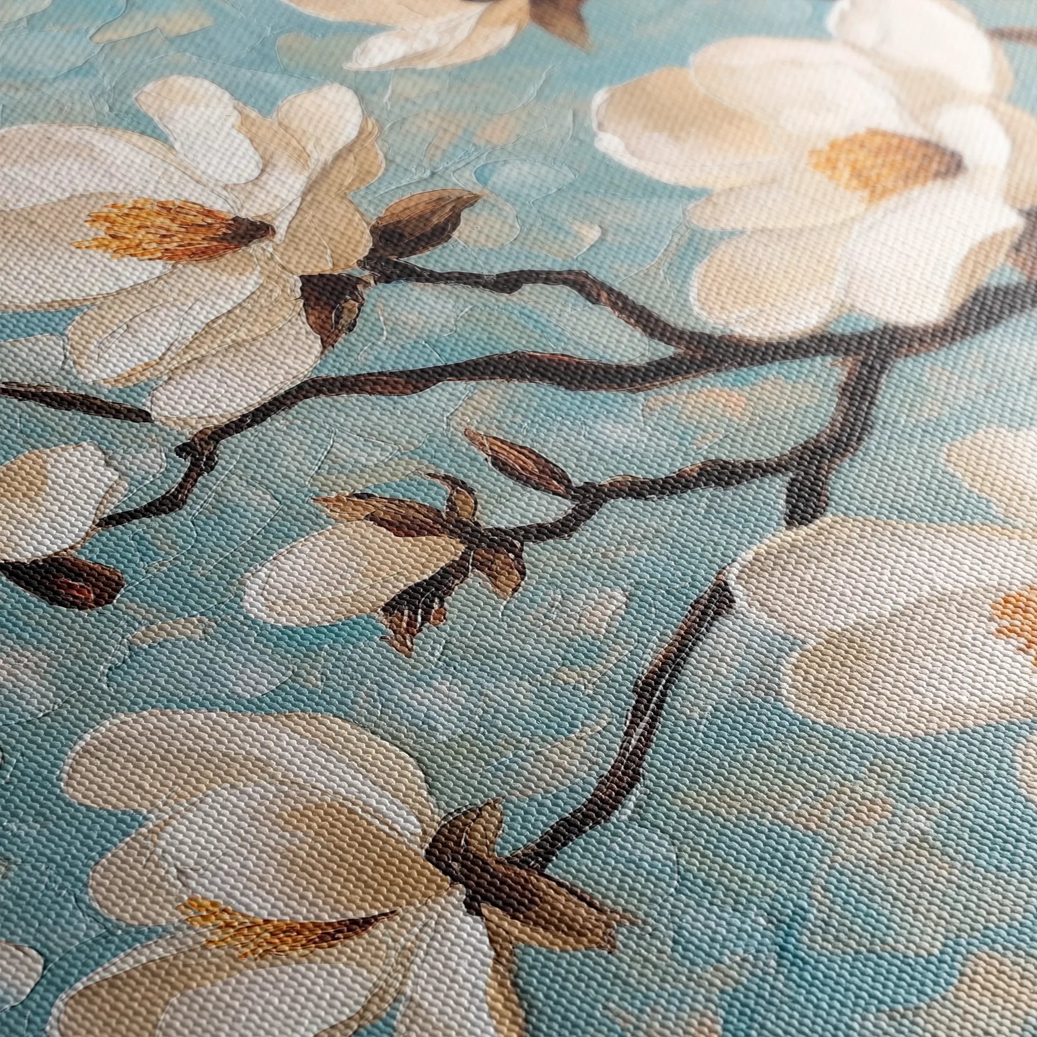 Floral 1331 Canvas Art 60 x 60 cm / Black