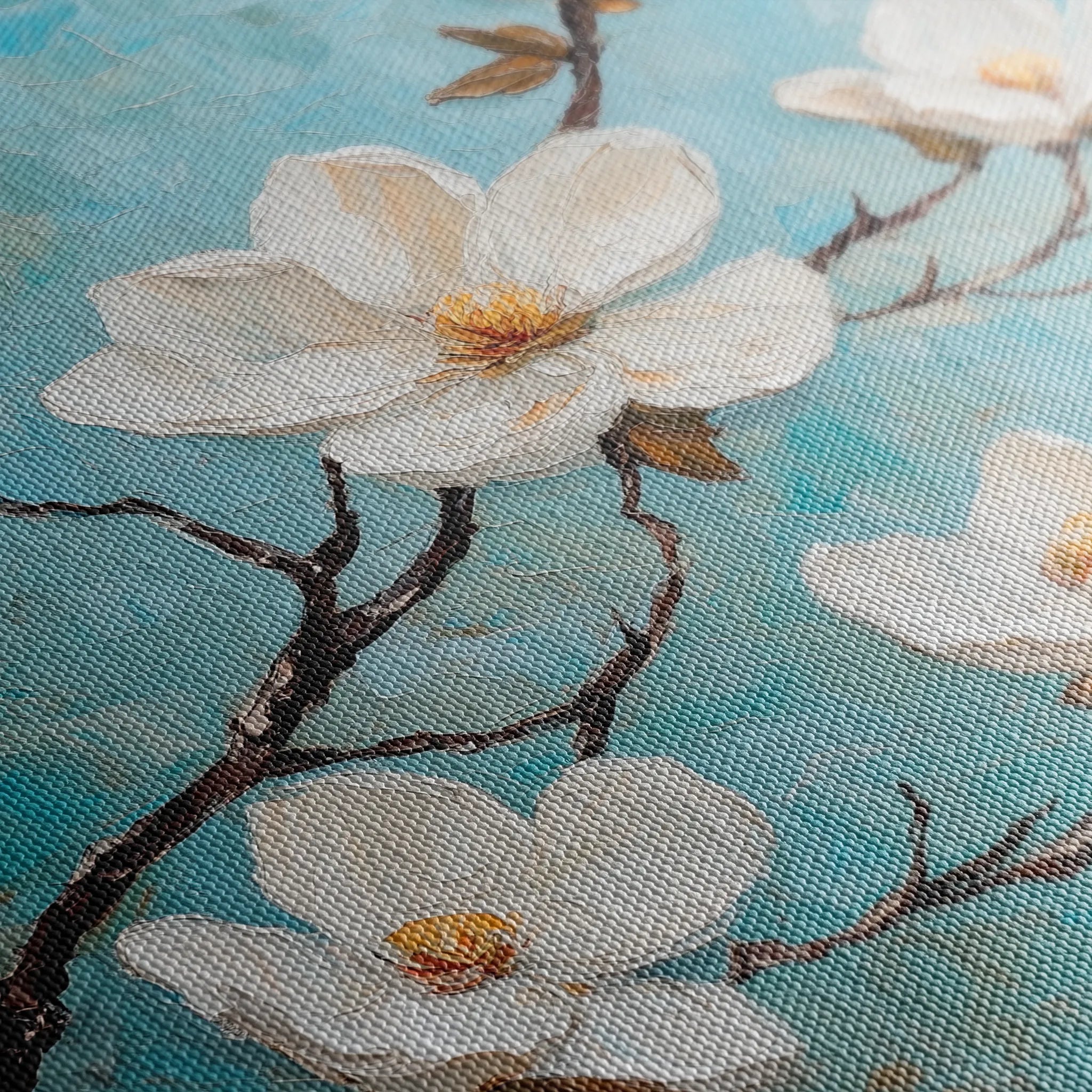 Floral 1332 Canvas Art 60 x 60 cm / Black