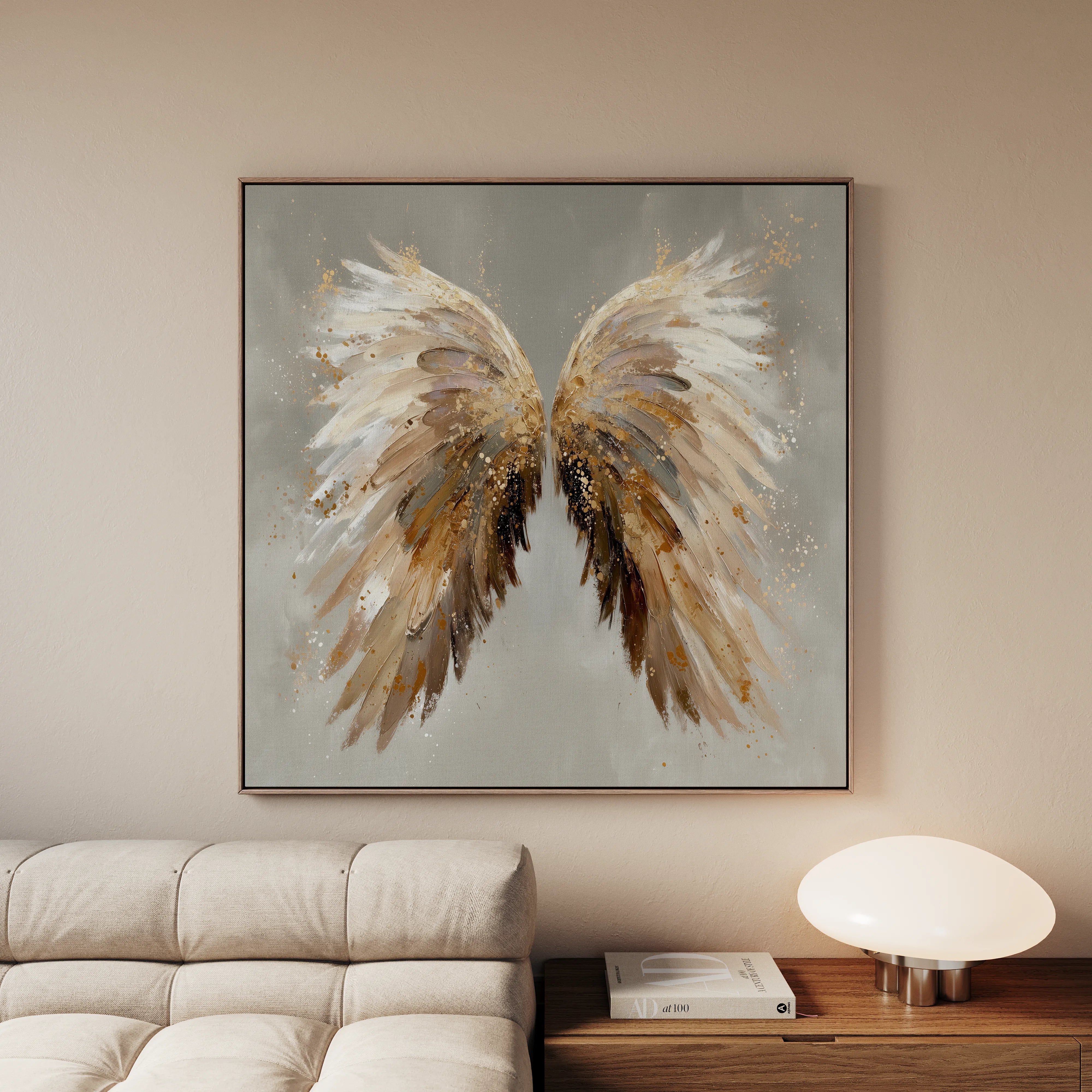 Abstract 1334 Canvas Art 60 x 60 cm / Black