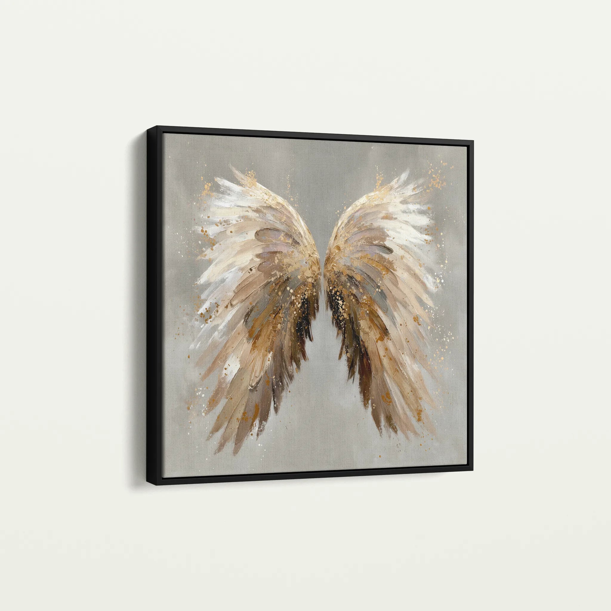 Abstract 1334 Canvas Art 60 x 60 cm / Black