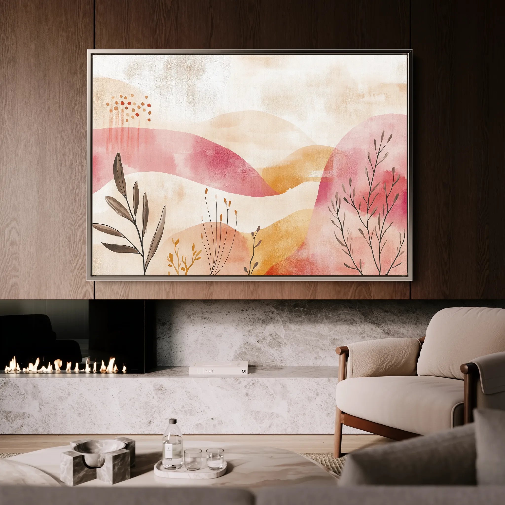 Boho 134 Canvas Art 60 x 40 cm / Black