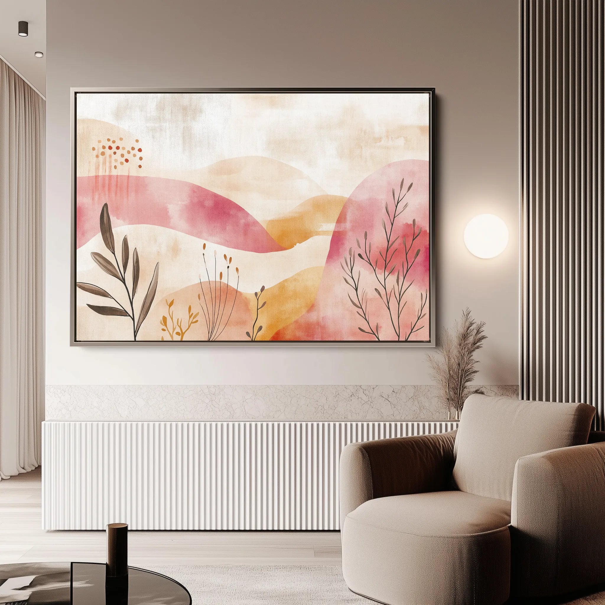 Boho 134 Canvas Art 60 x 40 cm / Black