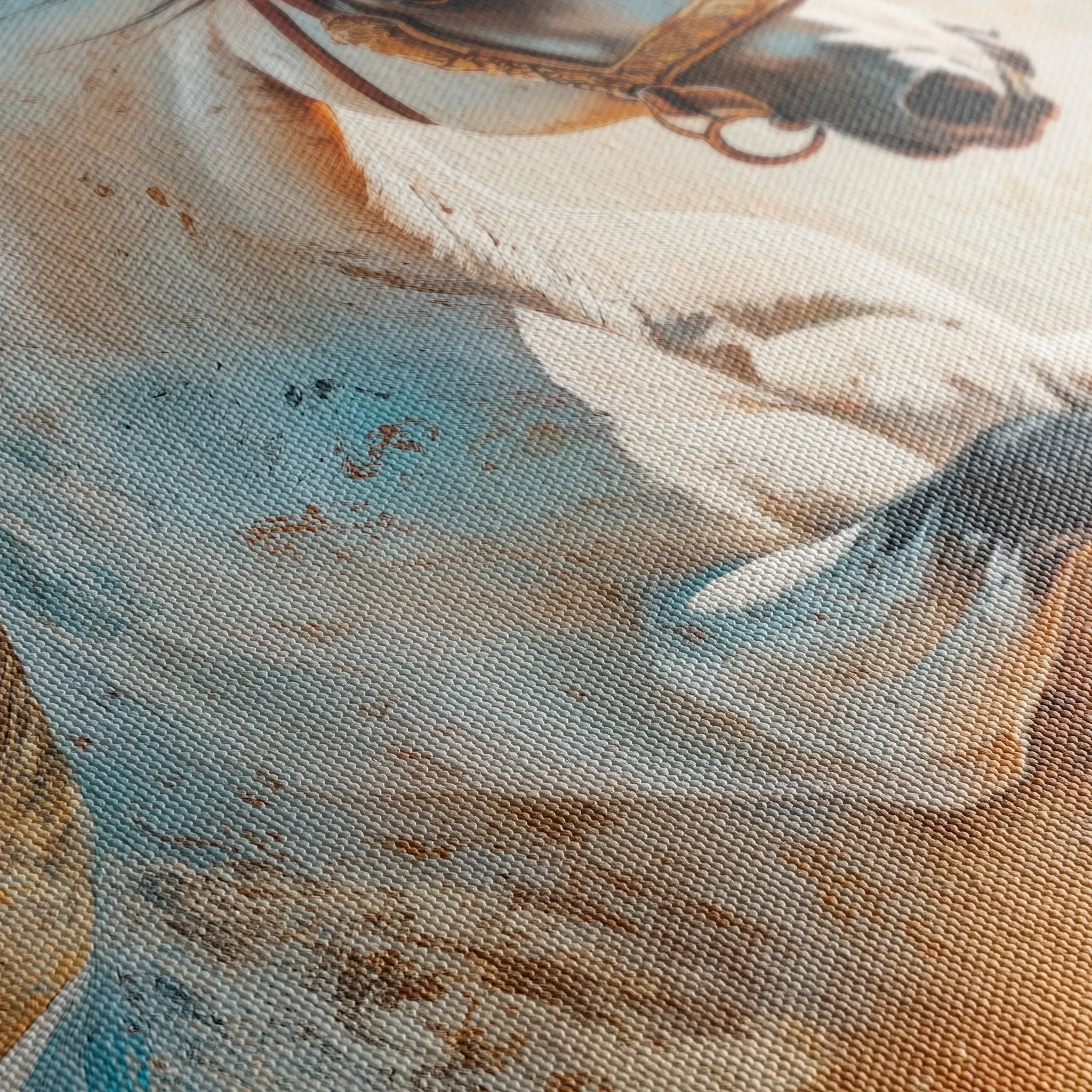 Horses 134 Canvas Art 60 x 40 cm / Black