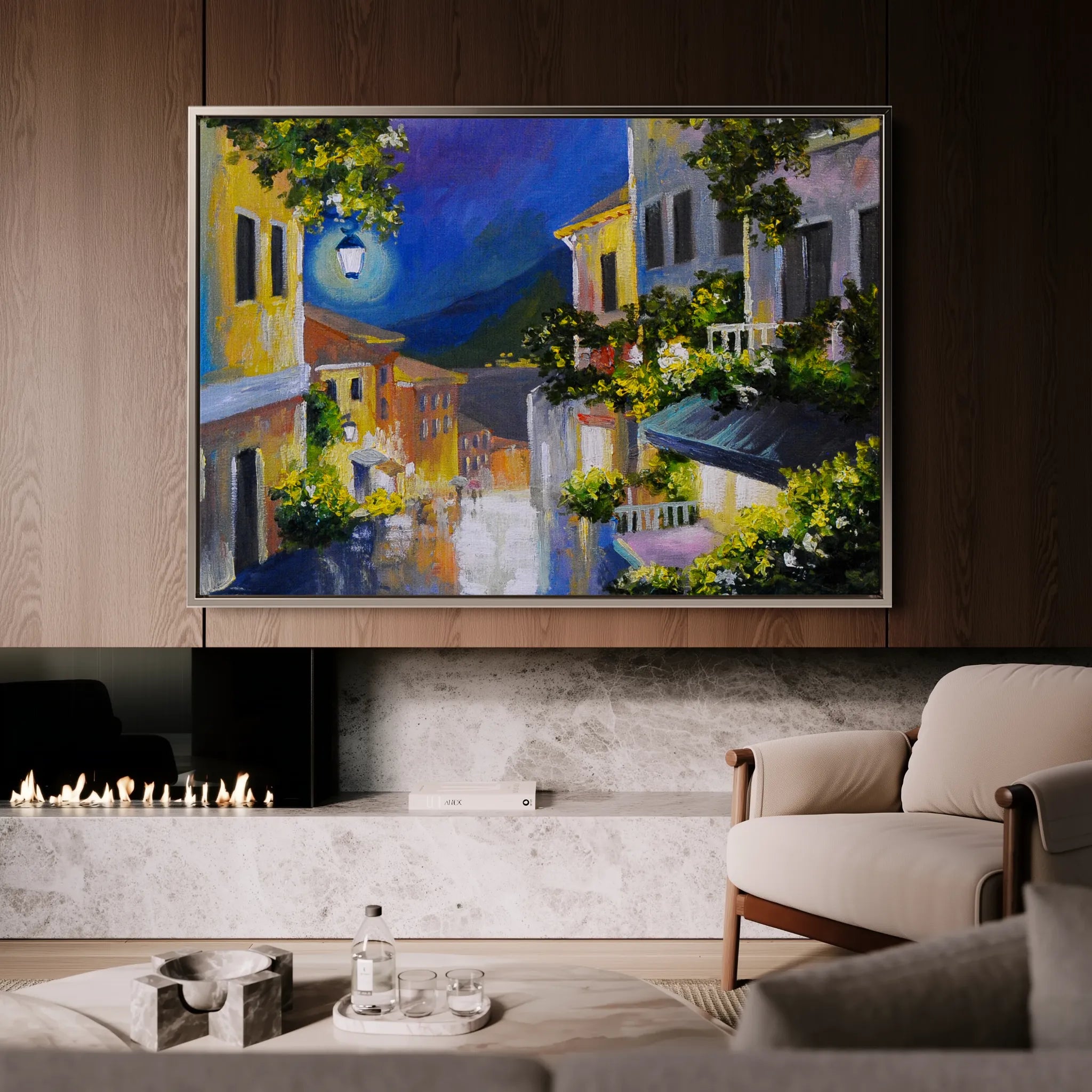 Landscape 134 Canvas Art 60 x 40 cm / Black