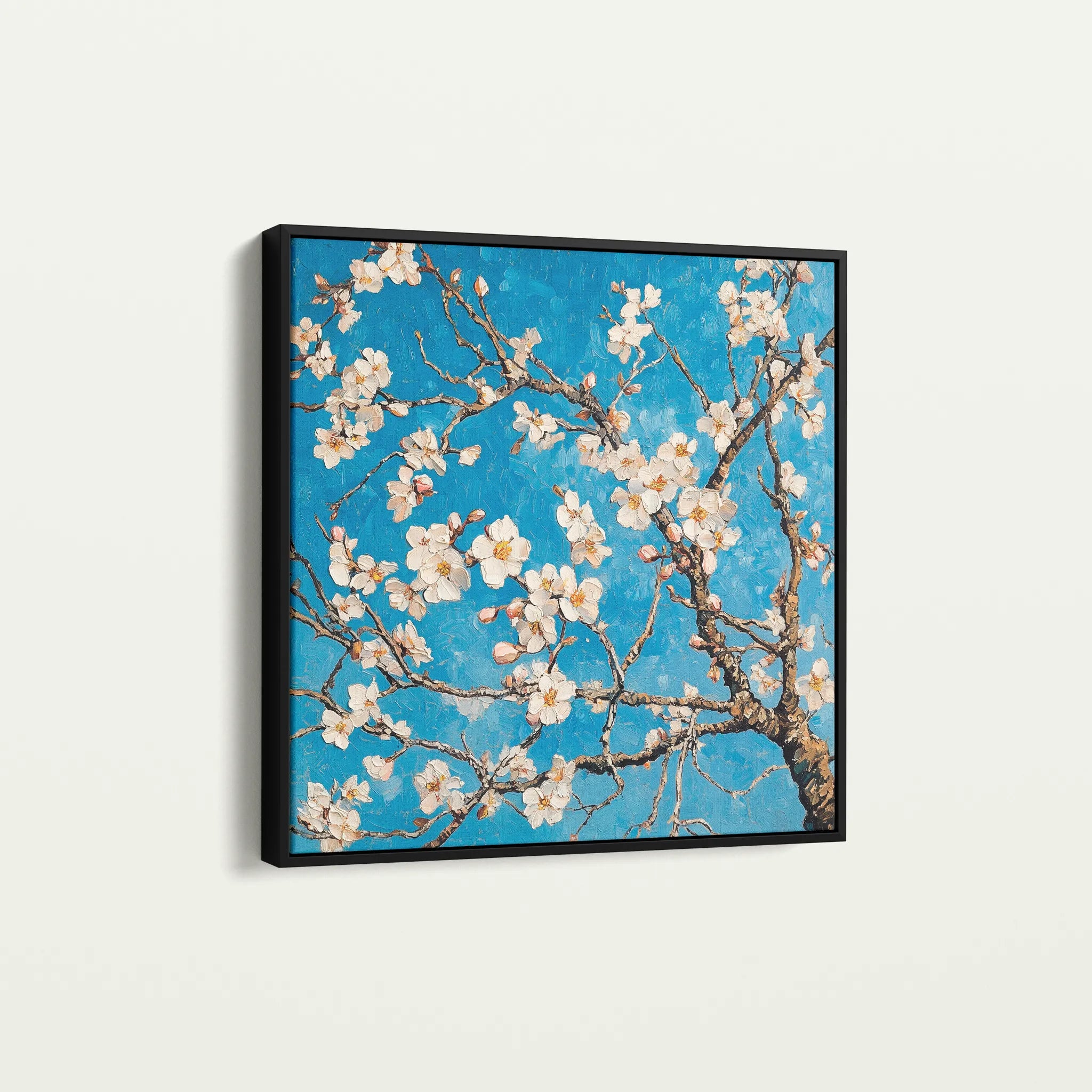 Floral 1340 Canvas Art 60 x 60 cm / Black