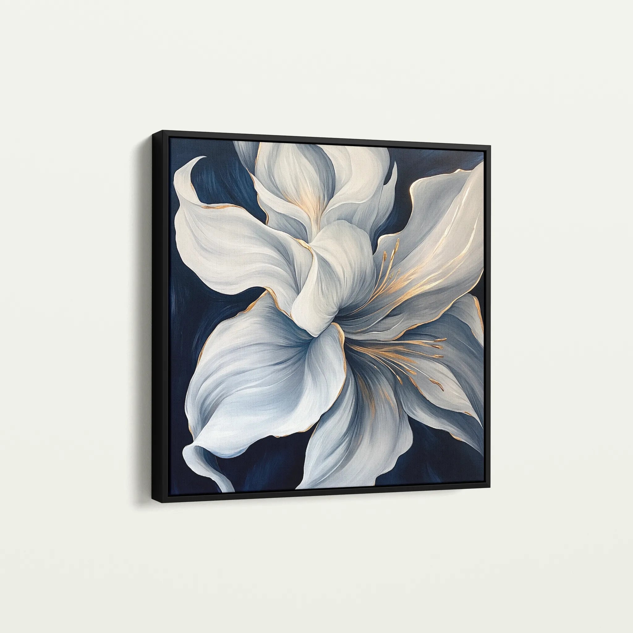 Floral 1341 Canvas Art 60 x 60 cm / Black