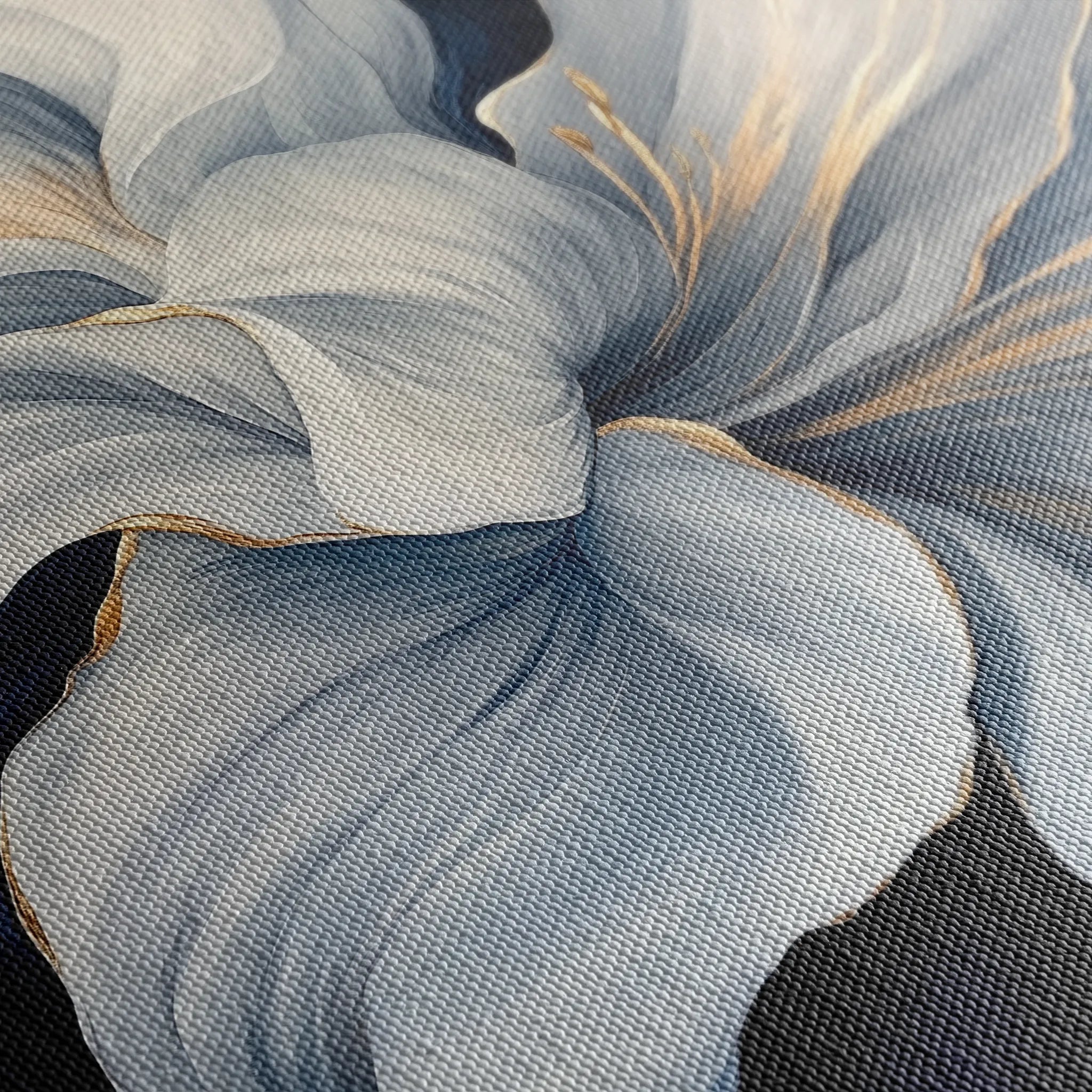 Floral 1341 Canvas Art 60 x 60 cm / Black