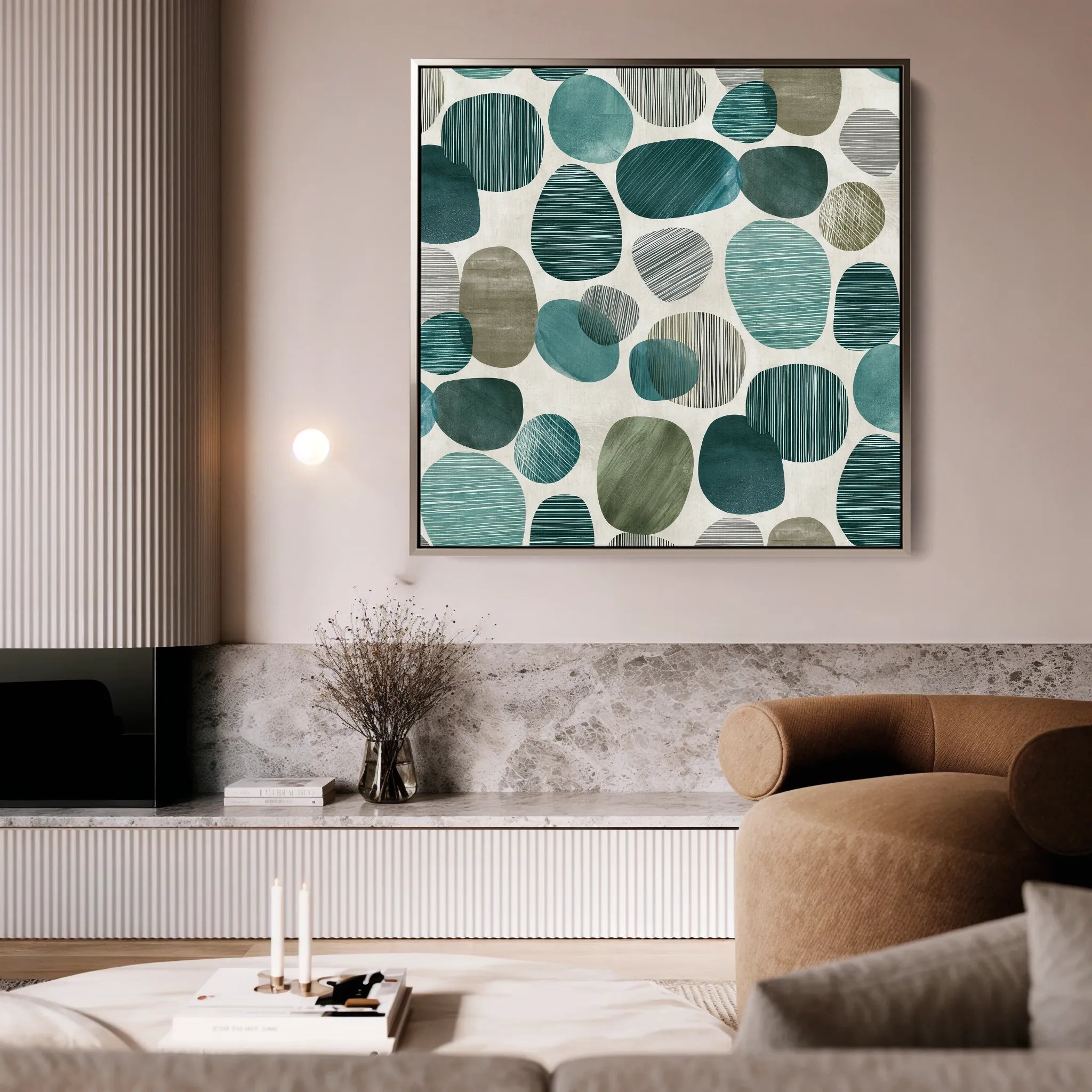 Abstract 1342 Canvas Art 60 x 60 cm / Black