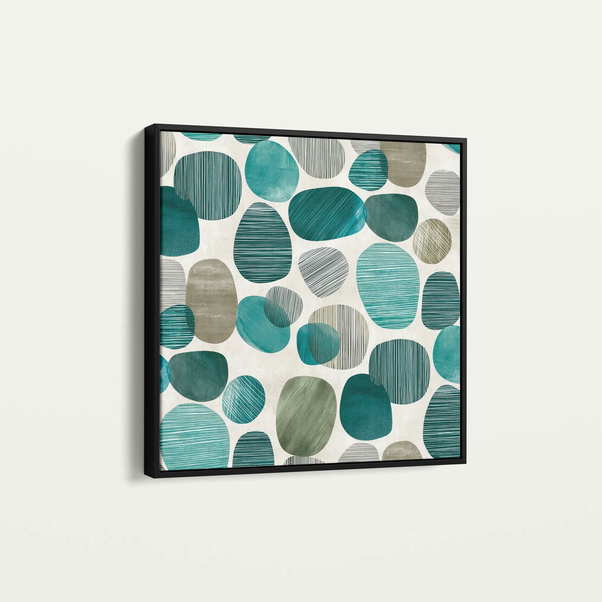 Abstract 1342 Canvas Art 60 x 60 cm / Black