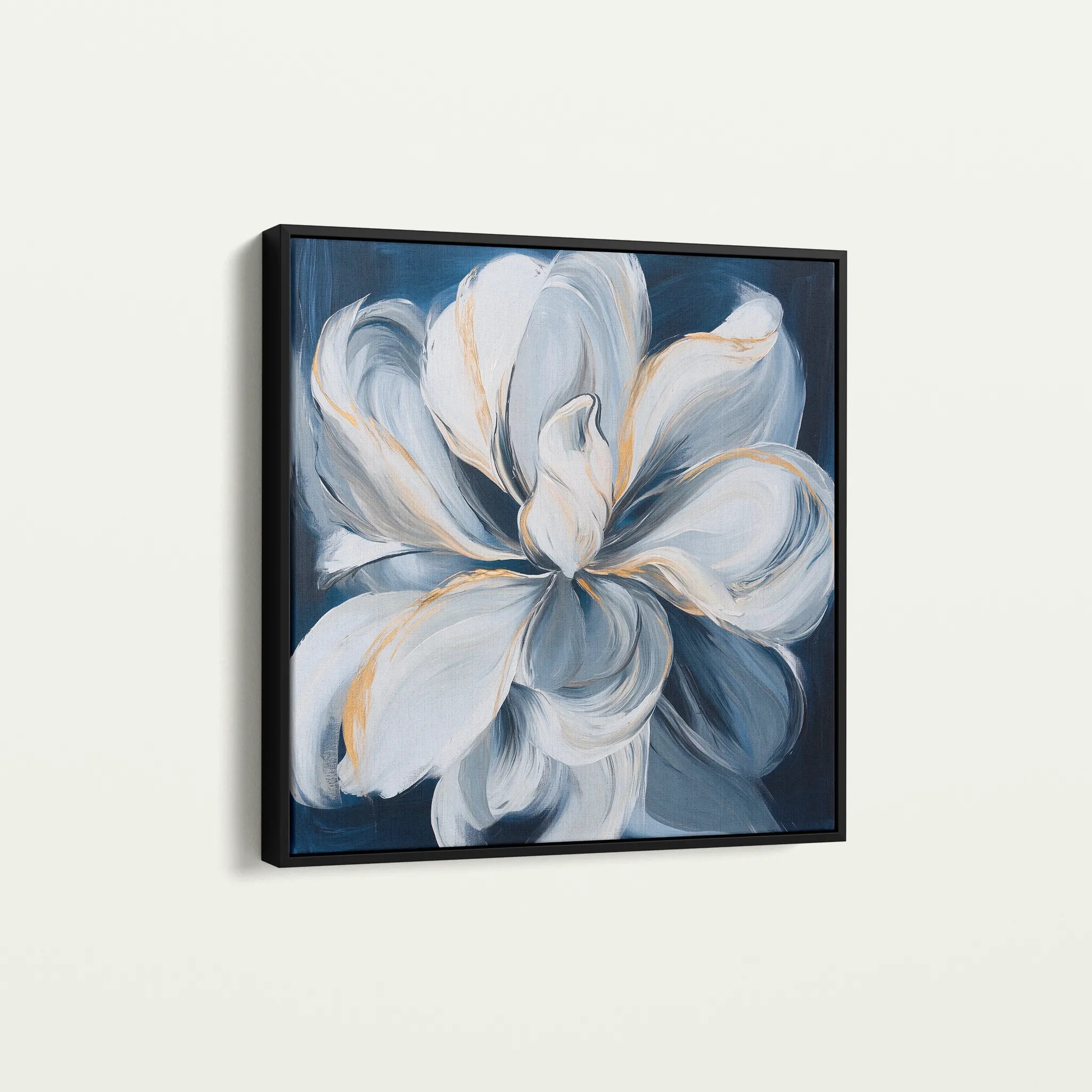 Floral 1342 Canvas Art 60 x 60 cm / Black