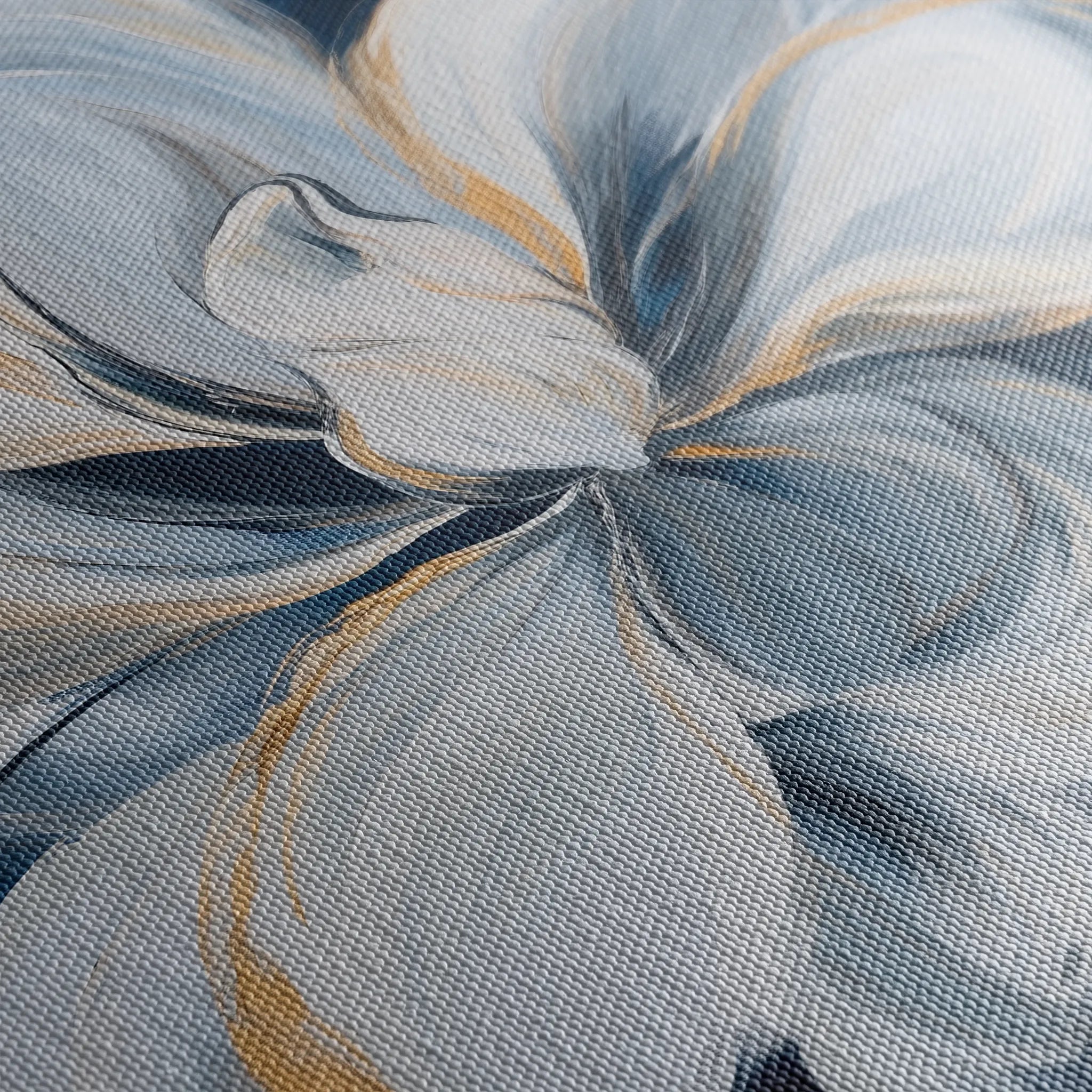 Floral 1342 Canvas Art 60 x 60 cm / Black