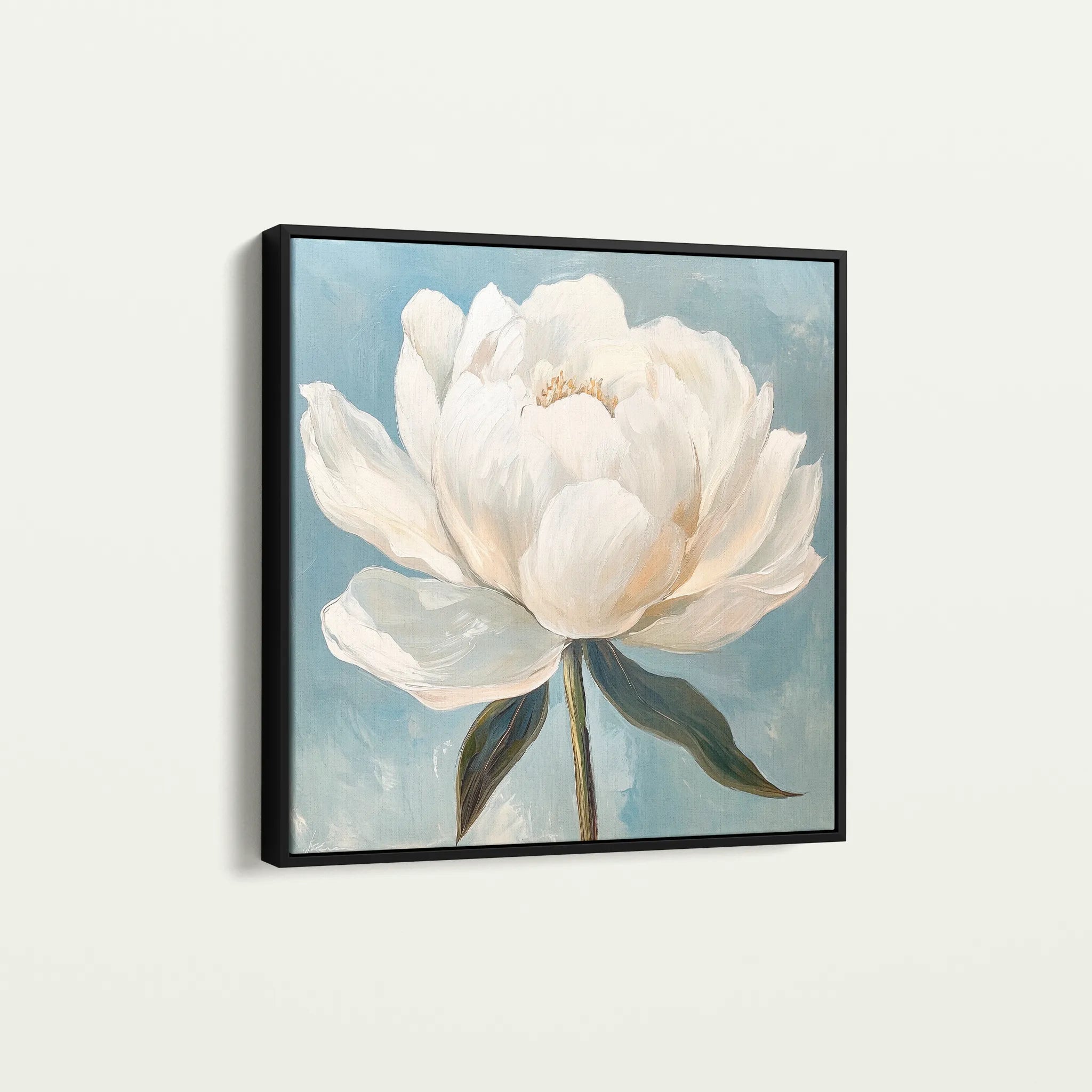 Floral 1343 Canvas Art 60 x 60 cm / Black