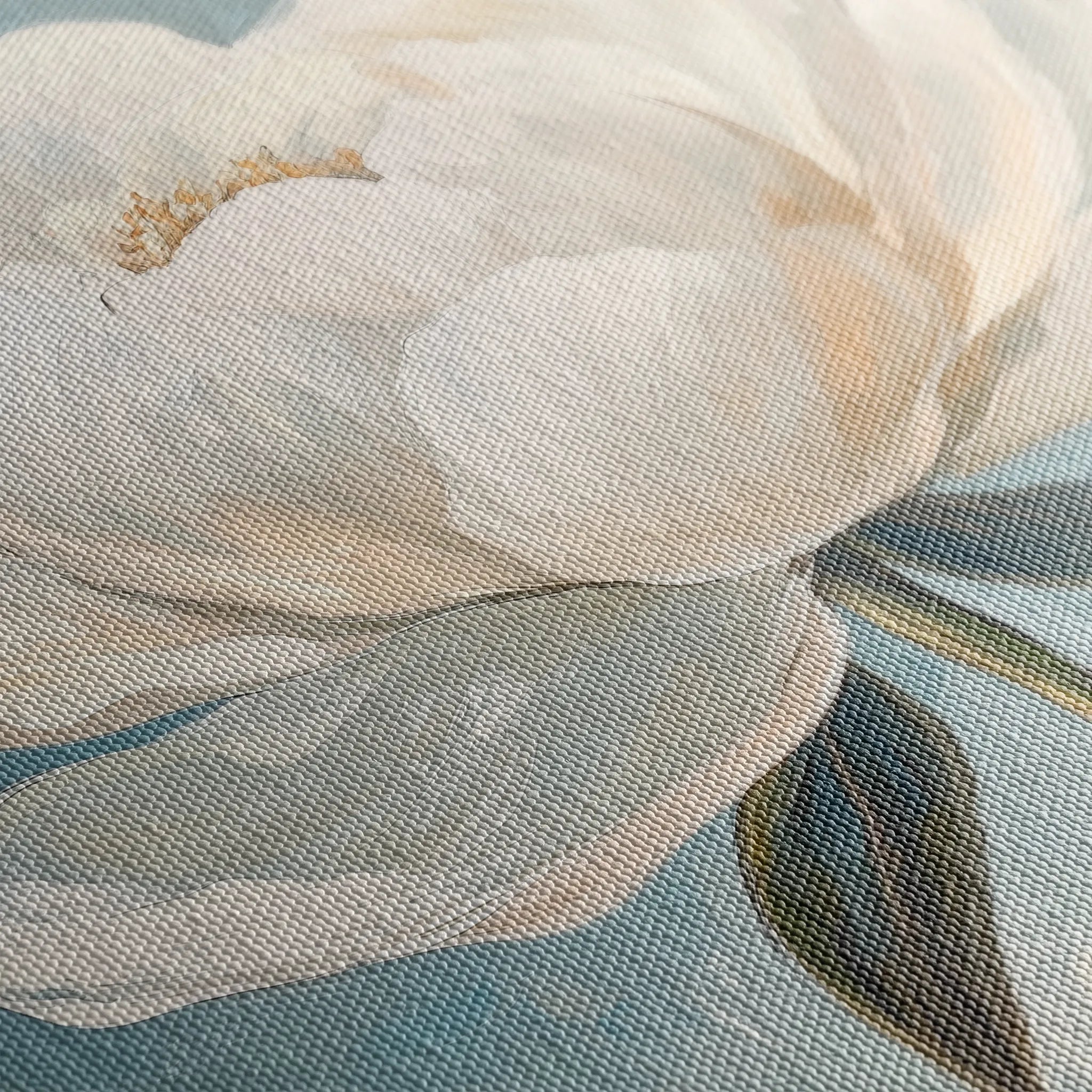 Floral 1343 Canvas Art 60 x 60 cm / Black