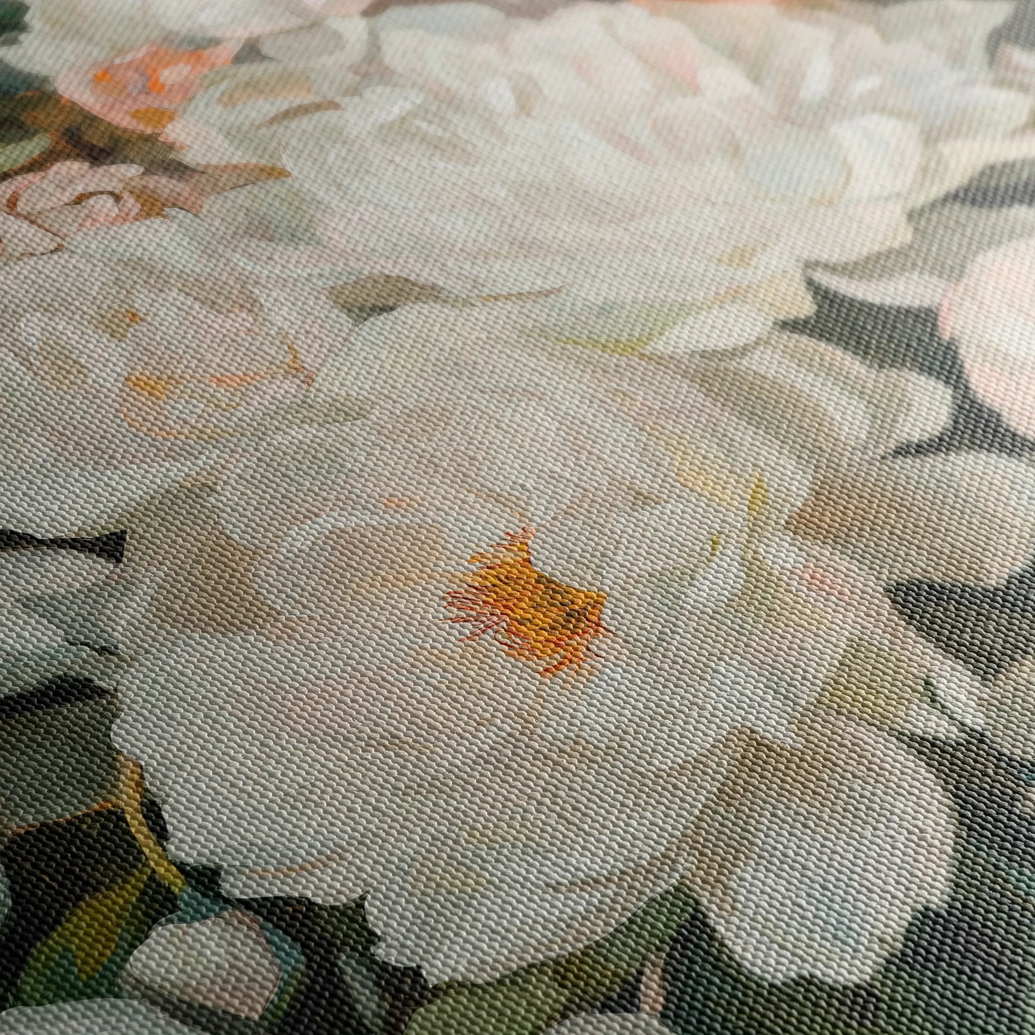 Floral 1344 Canvas Art 60 x 60 cm / Black