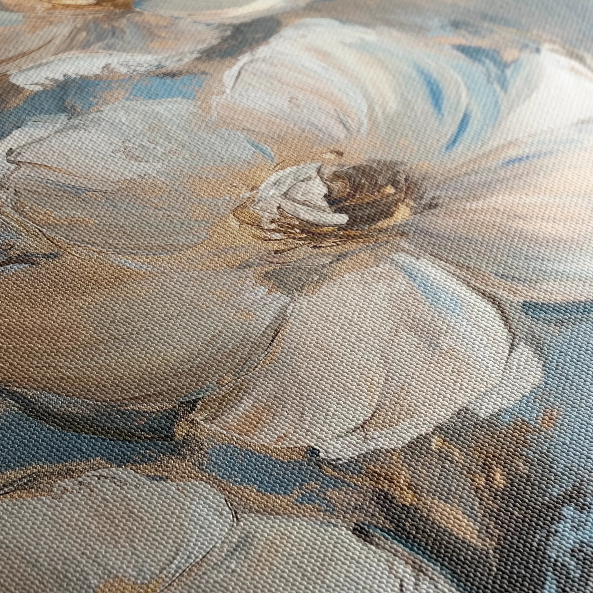 Floral 1348 Canvas Art 60 x 60 cm / Black