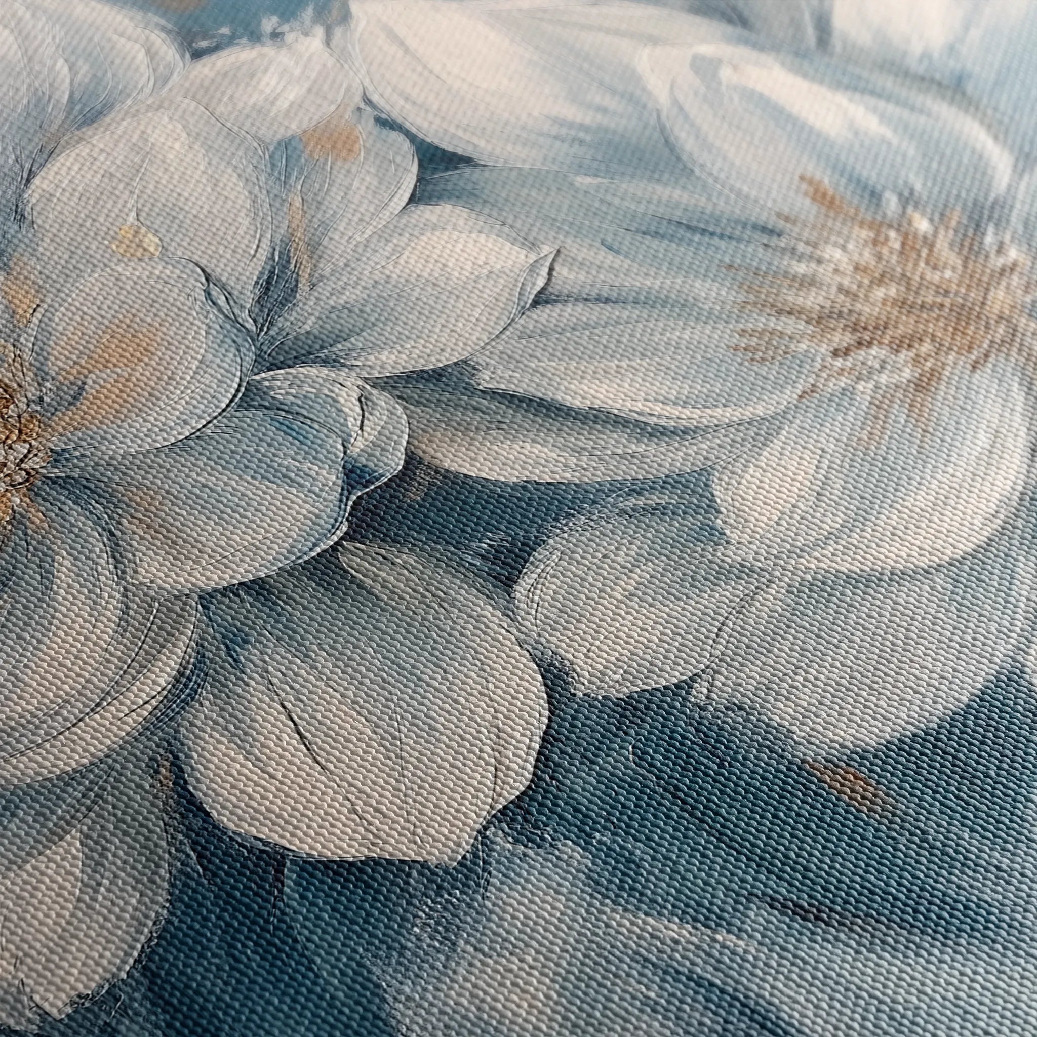 Floral 1349 Canvas Art 60 x 60 cm / Black