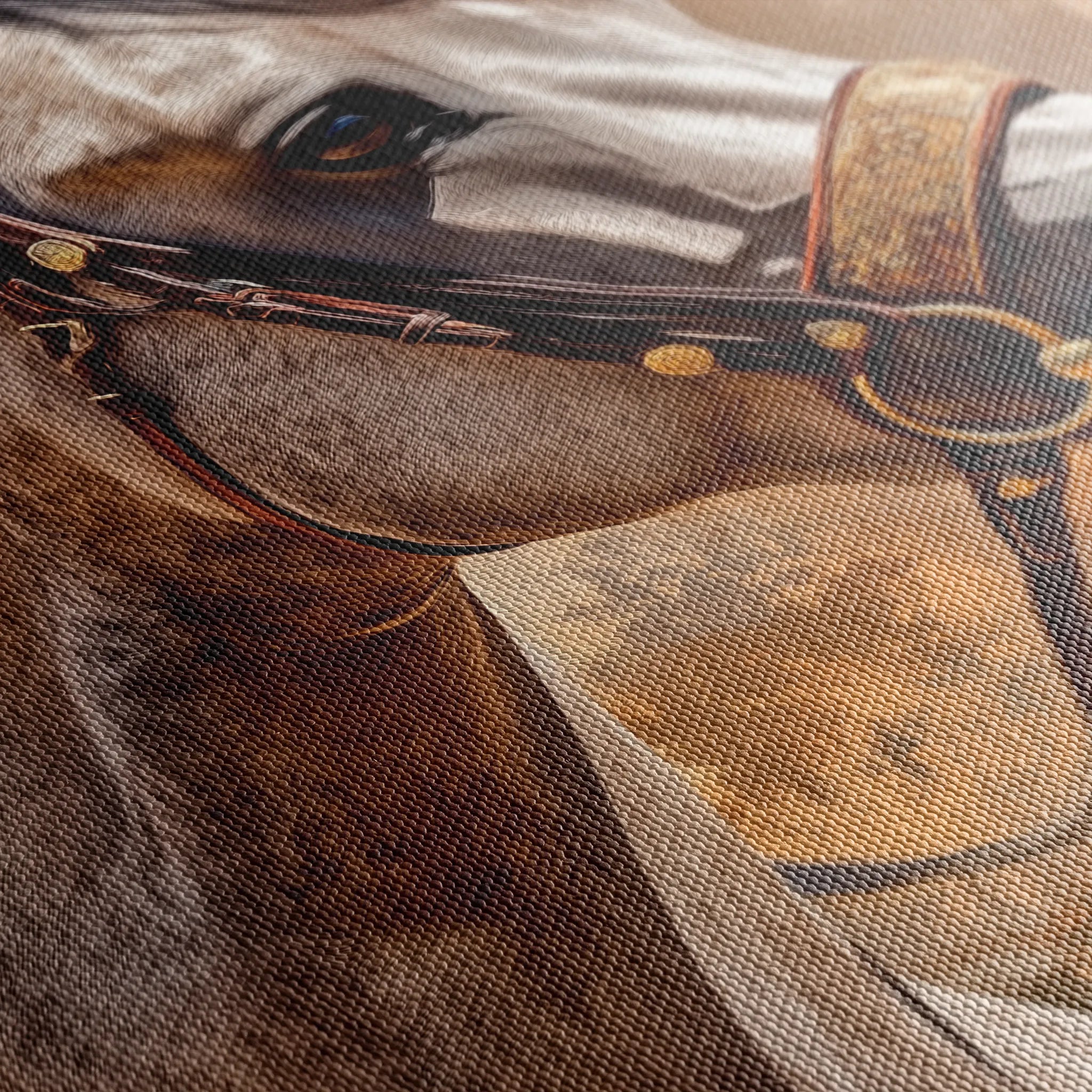 Horses 135 Canvas Art 60 x 40 cm / Black