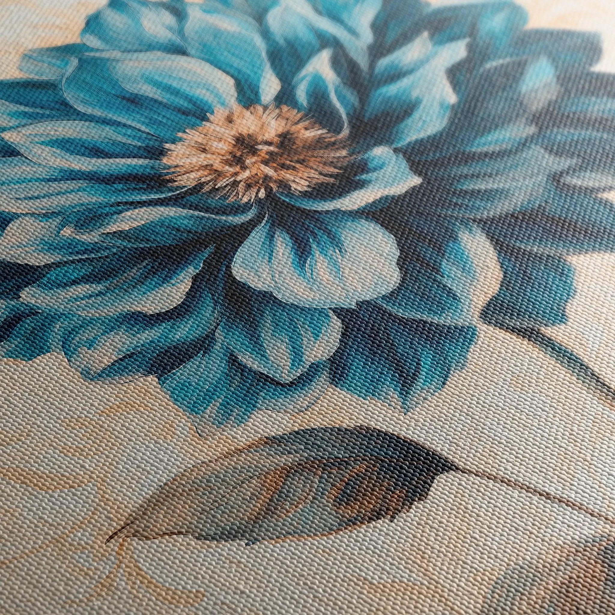 Floral 1350 Canvas Art 60 x 60 cm / Black